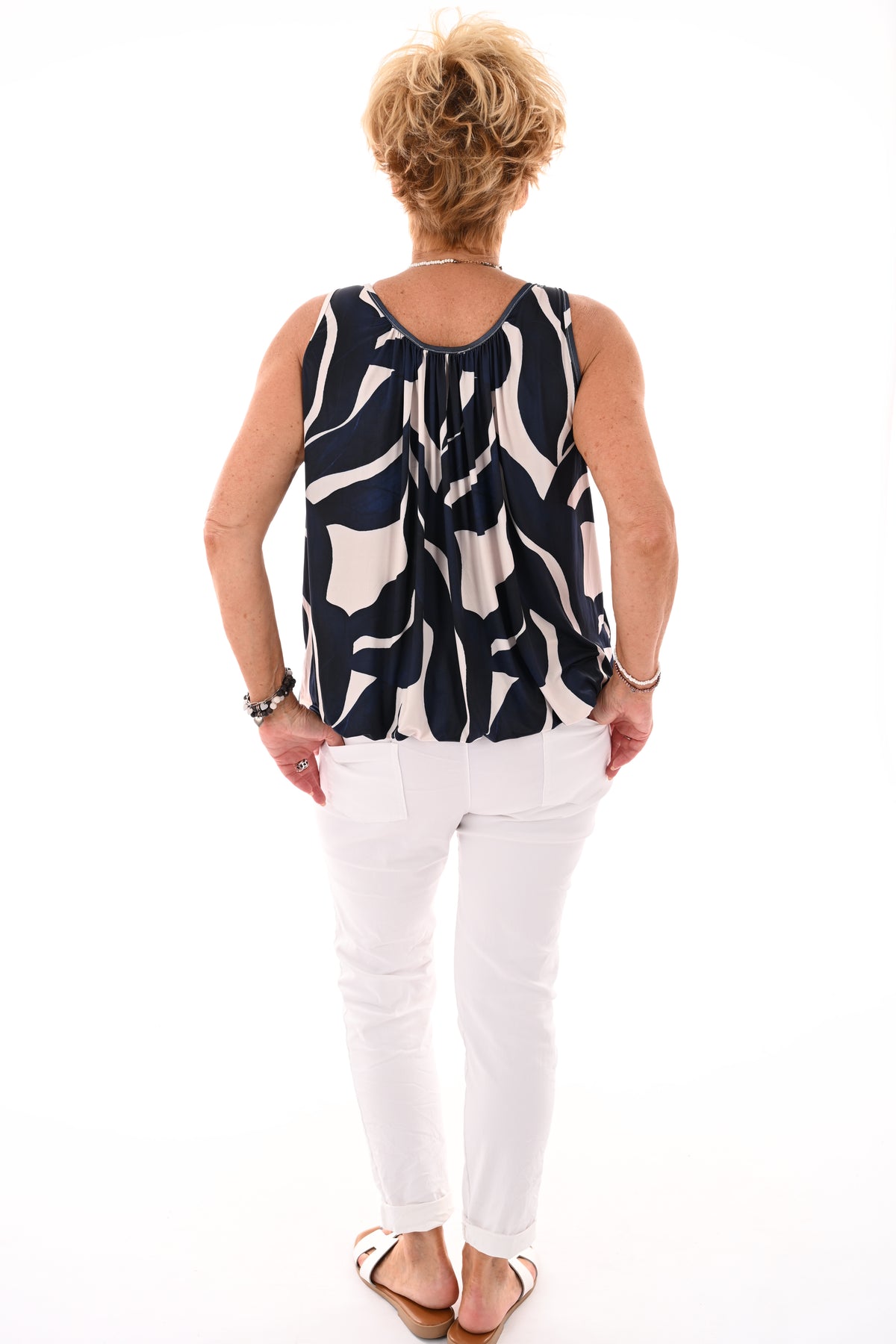 Top ballon bladeren marineblauw