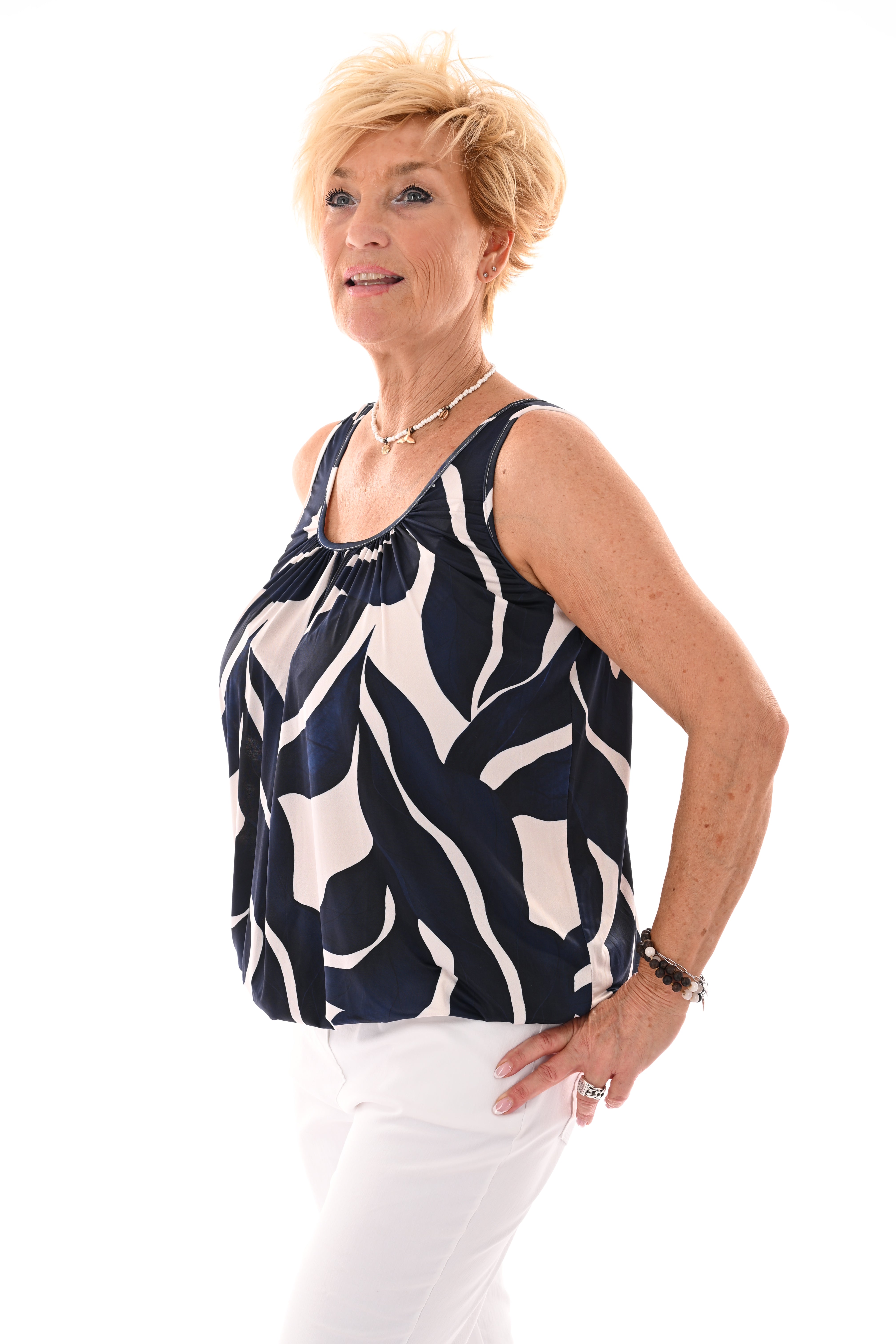 Top ballon bladeren marineblauw