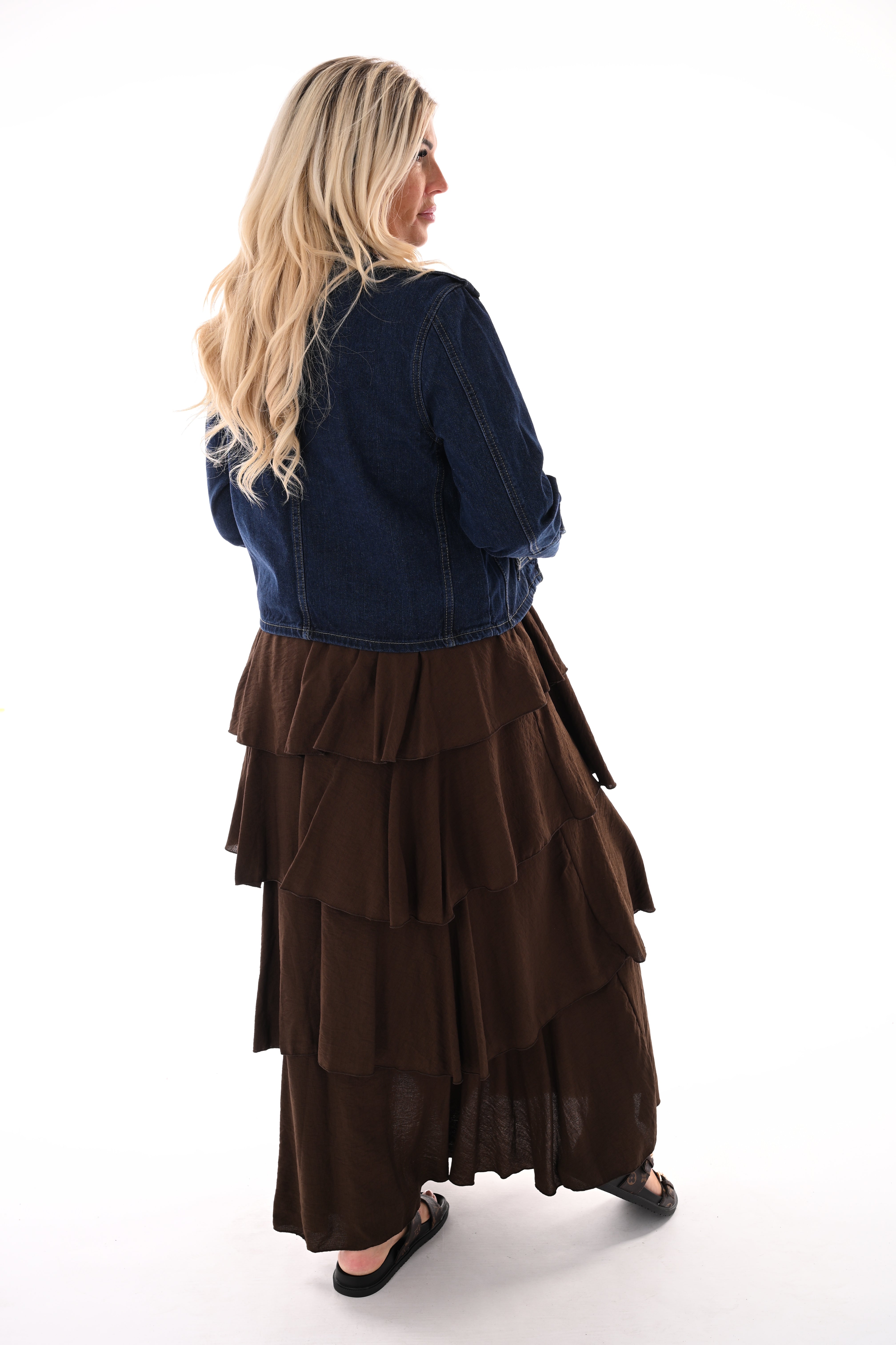 Kort jasje met knoop detail blauw