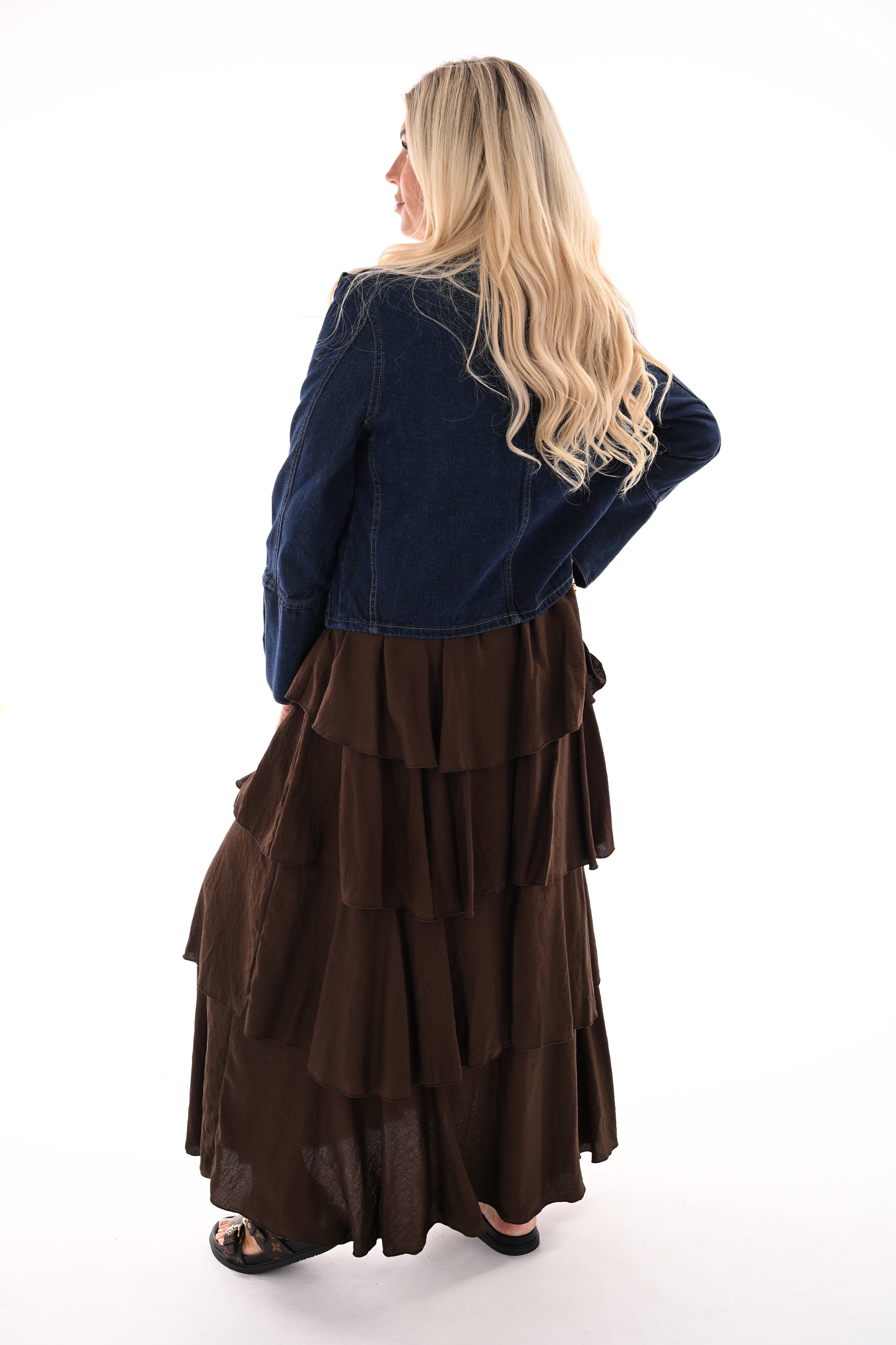 Kort jasje met knoop detail blauw