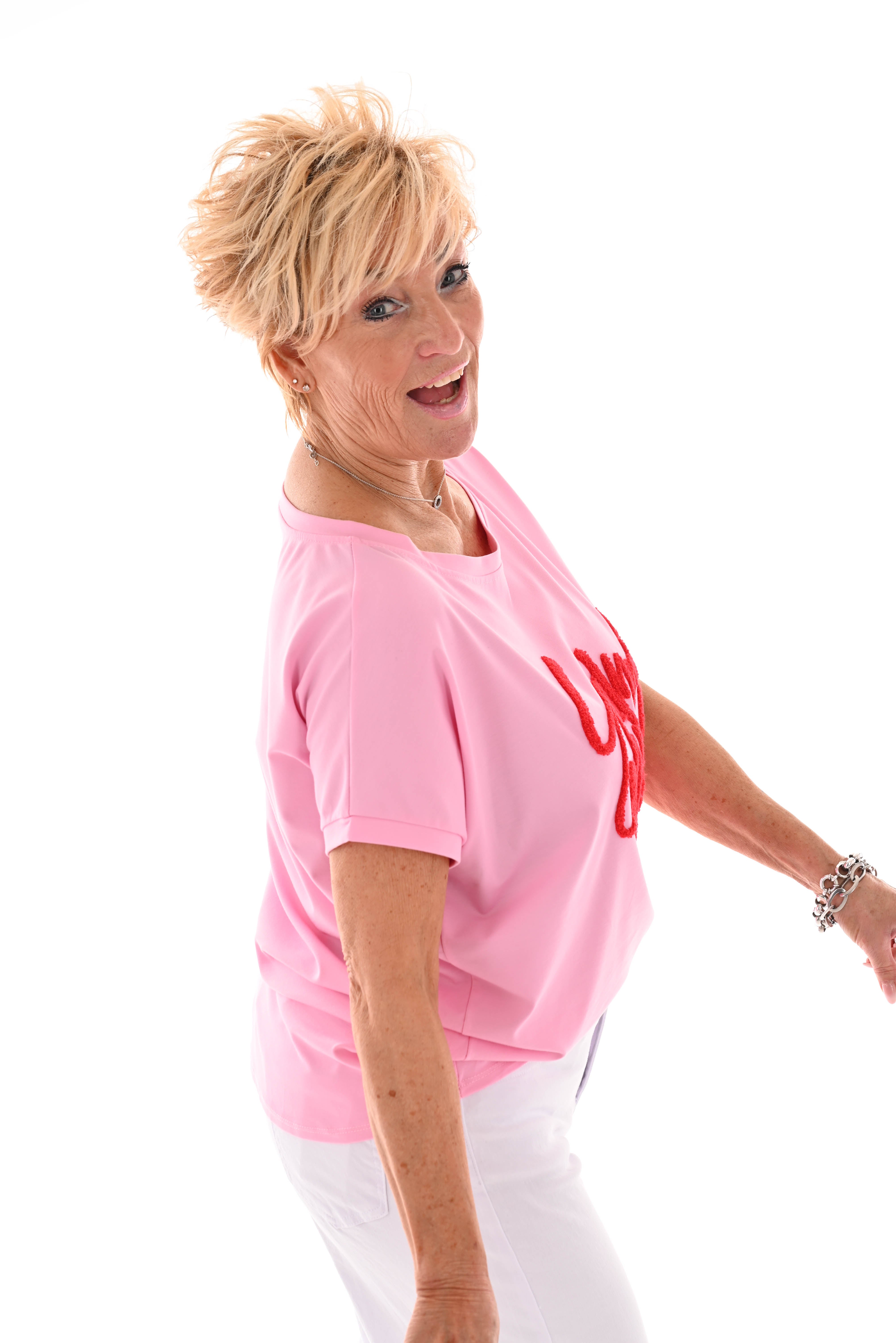 T-shirt summer vibes roze