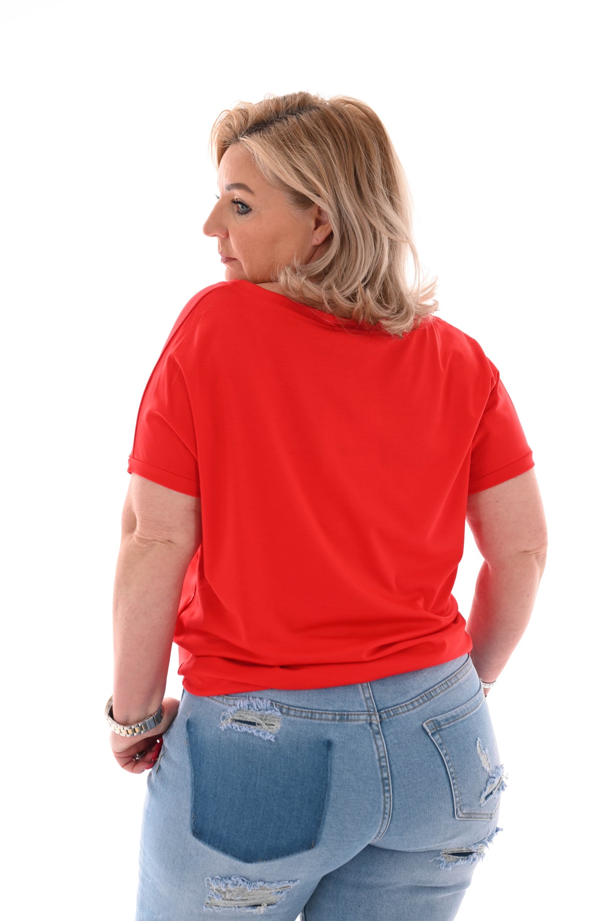 T-shirt summer vibes rood