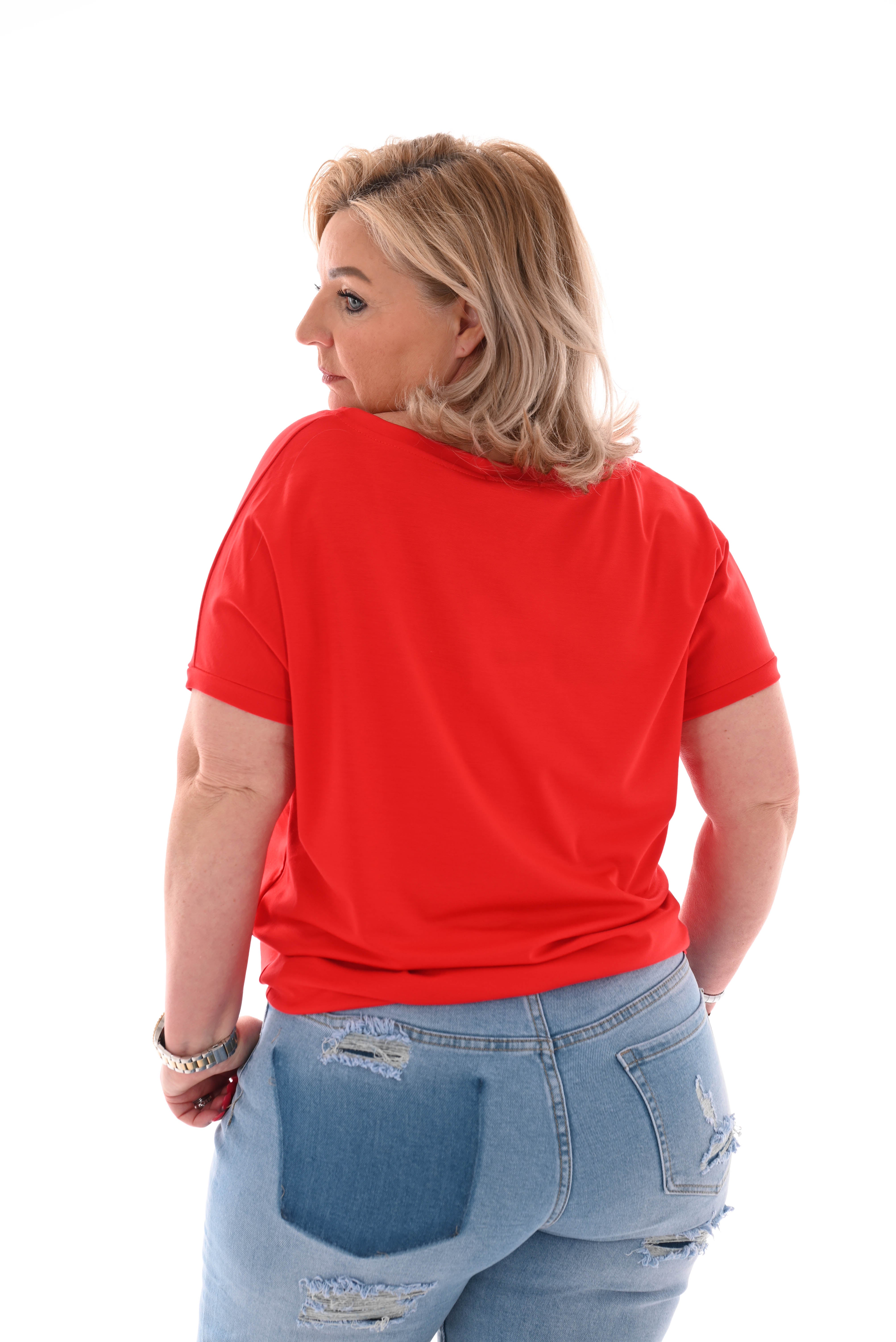 T-shirt summer vibes rood