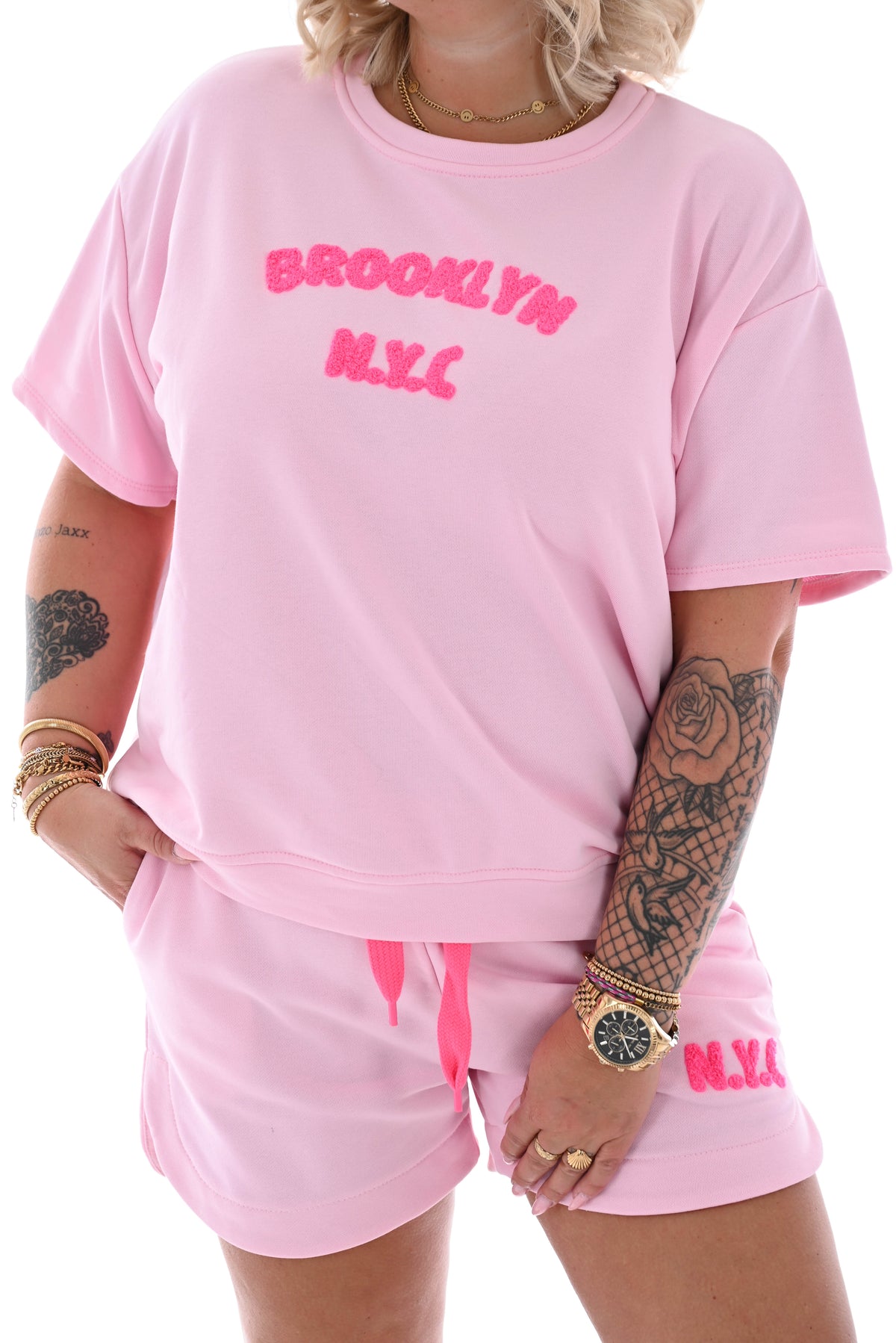 Twin set short Brooklyn lichtroze