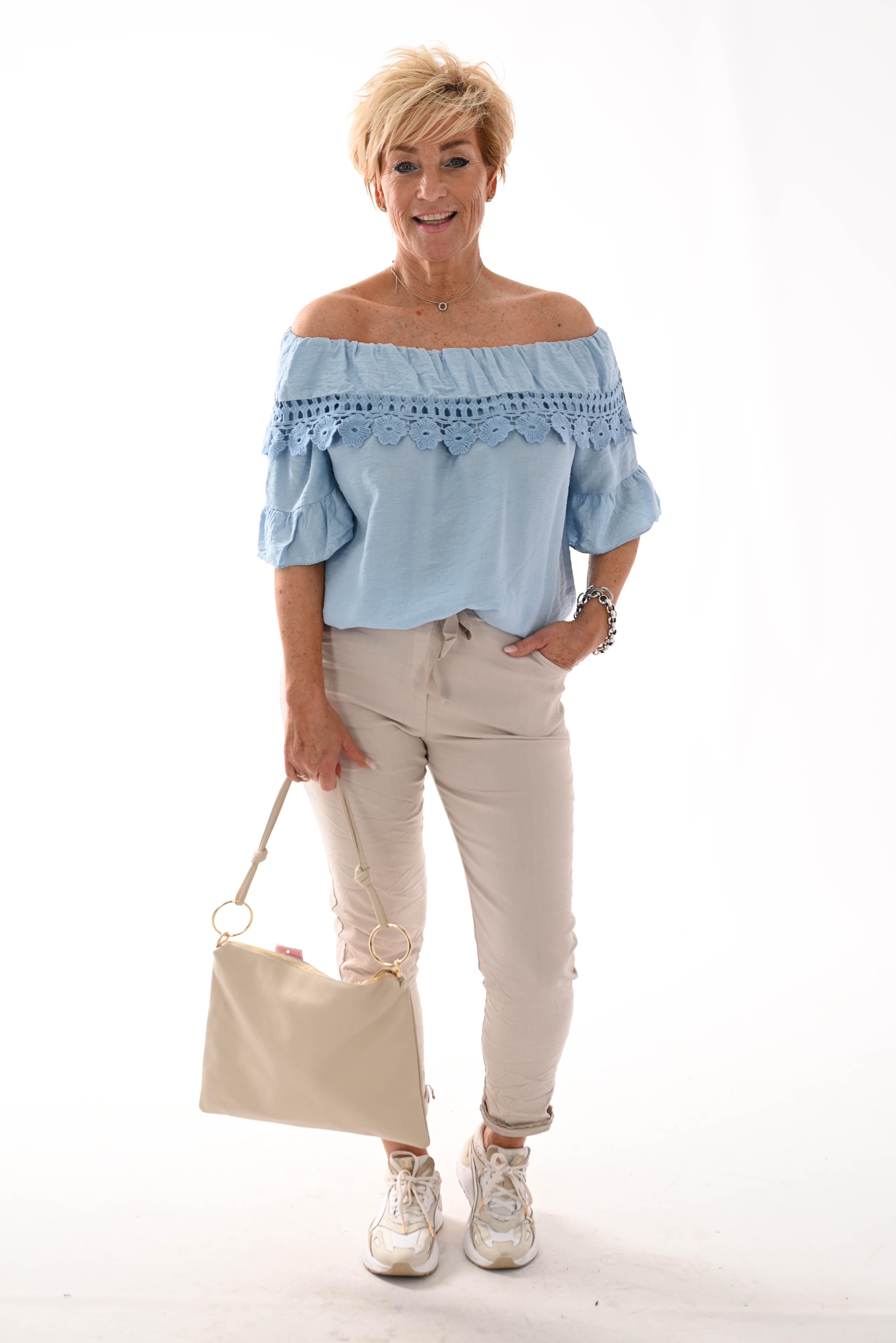 Top kanten rand blauw