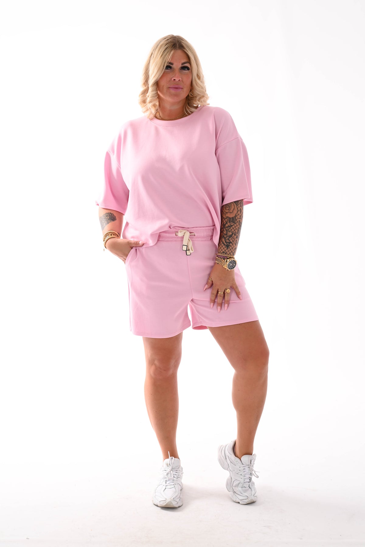 Twin set short uni roze