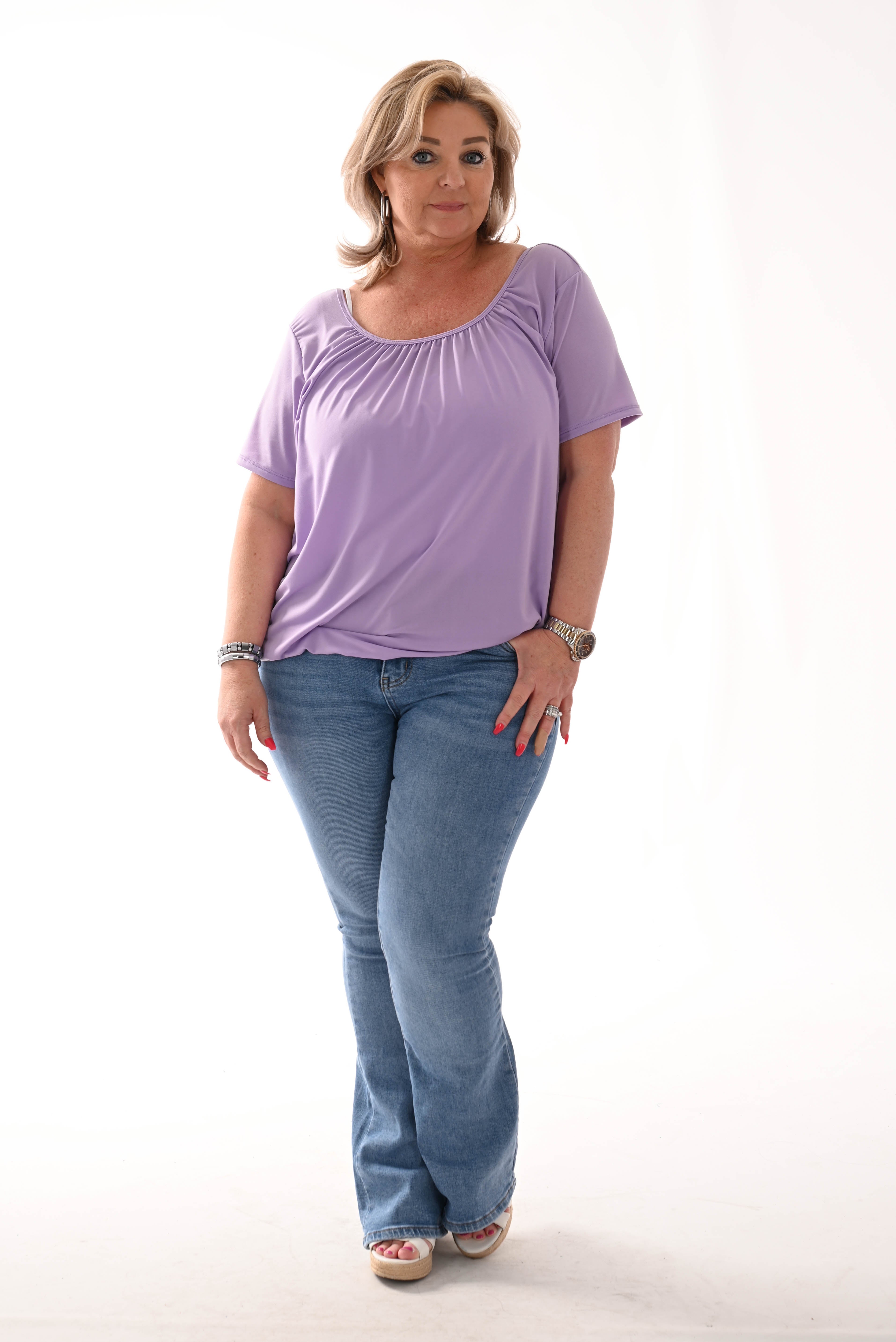 Ballon top uni lila