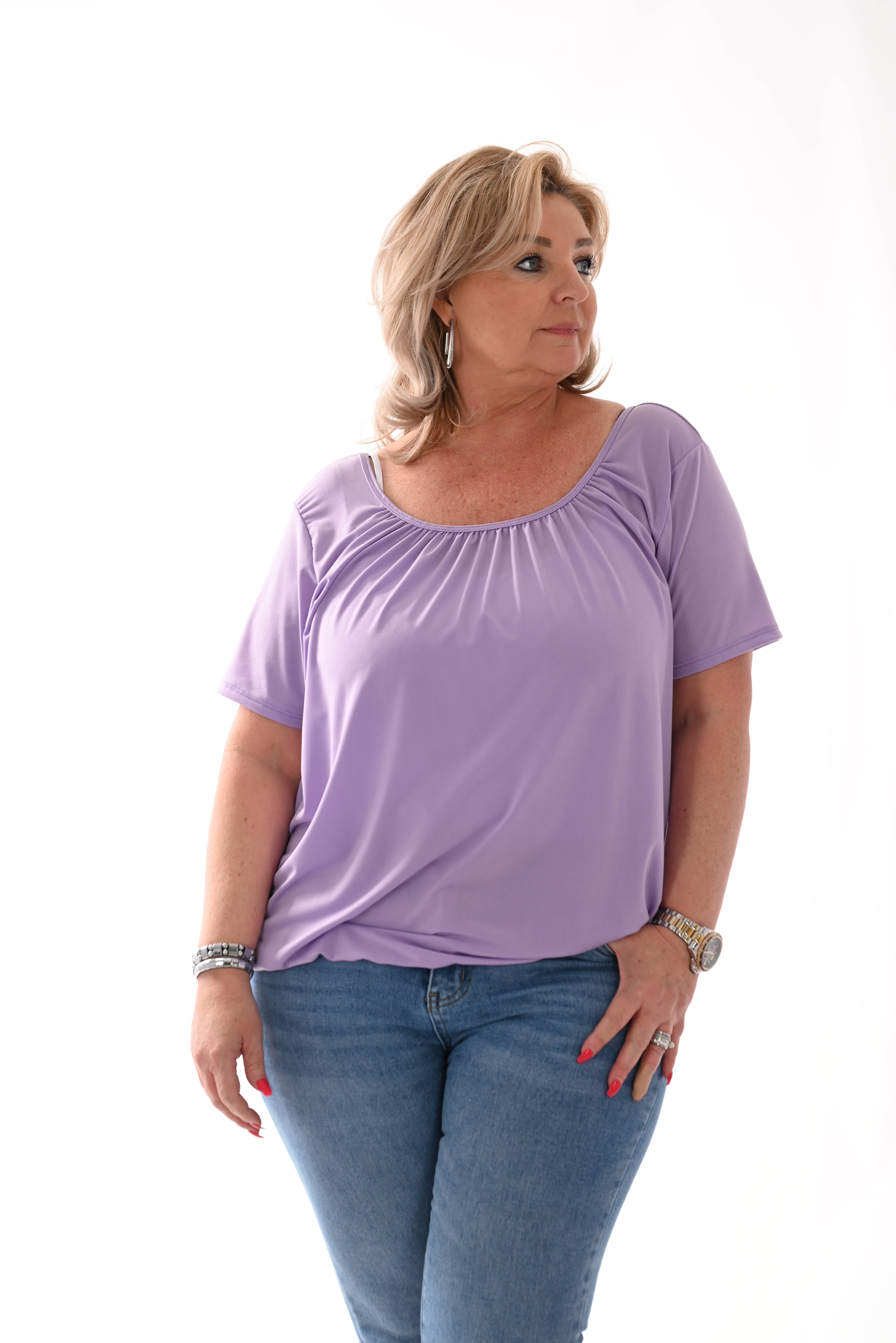 Ballon top uni lila
