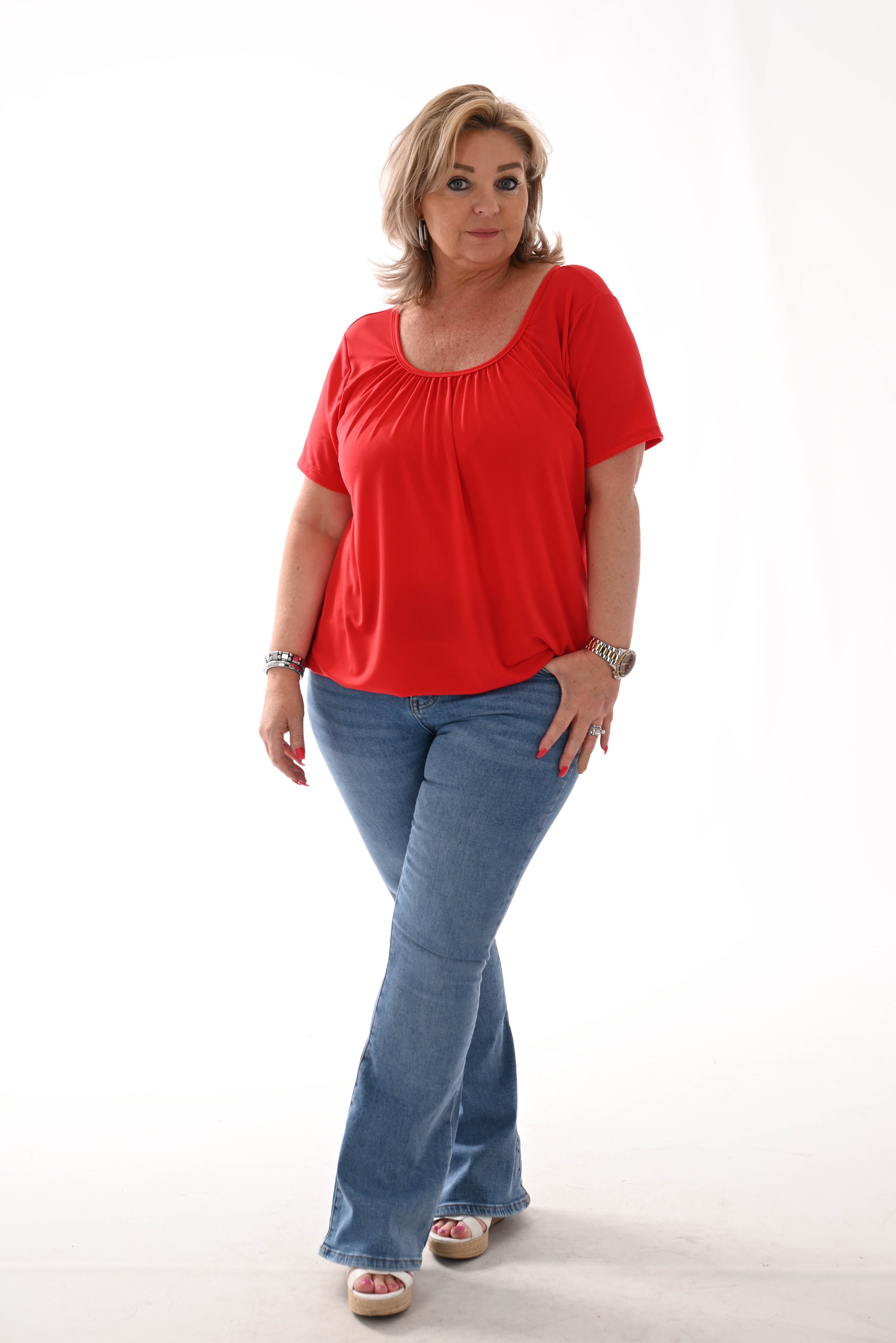 Ballon top uni rood