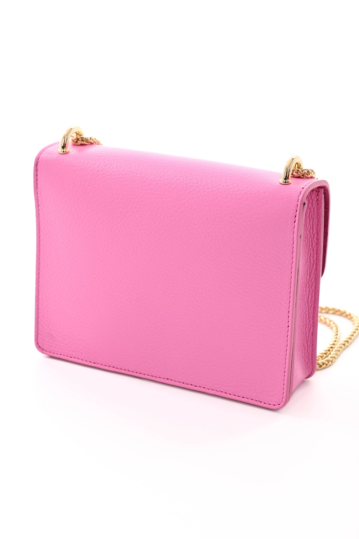 Leren crossbody tas gesp birds roze