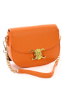 Crossbody tas met C-vormige gesp oranje