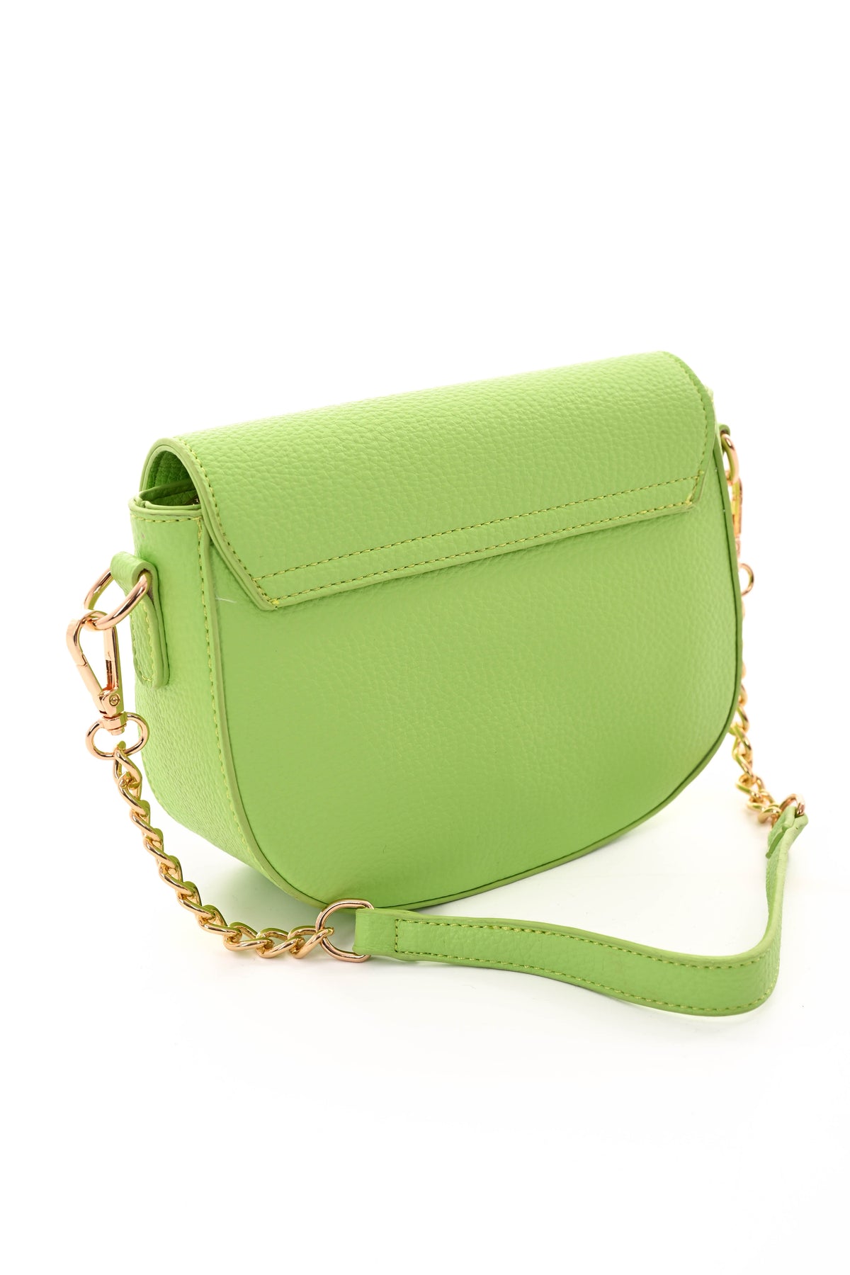 Crossbody tas met C-vormige gesp groen