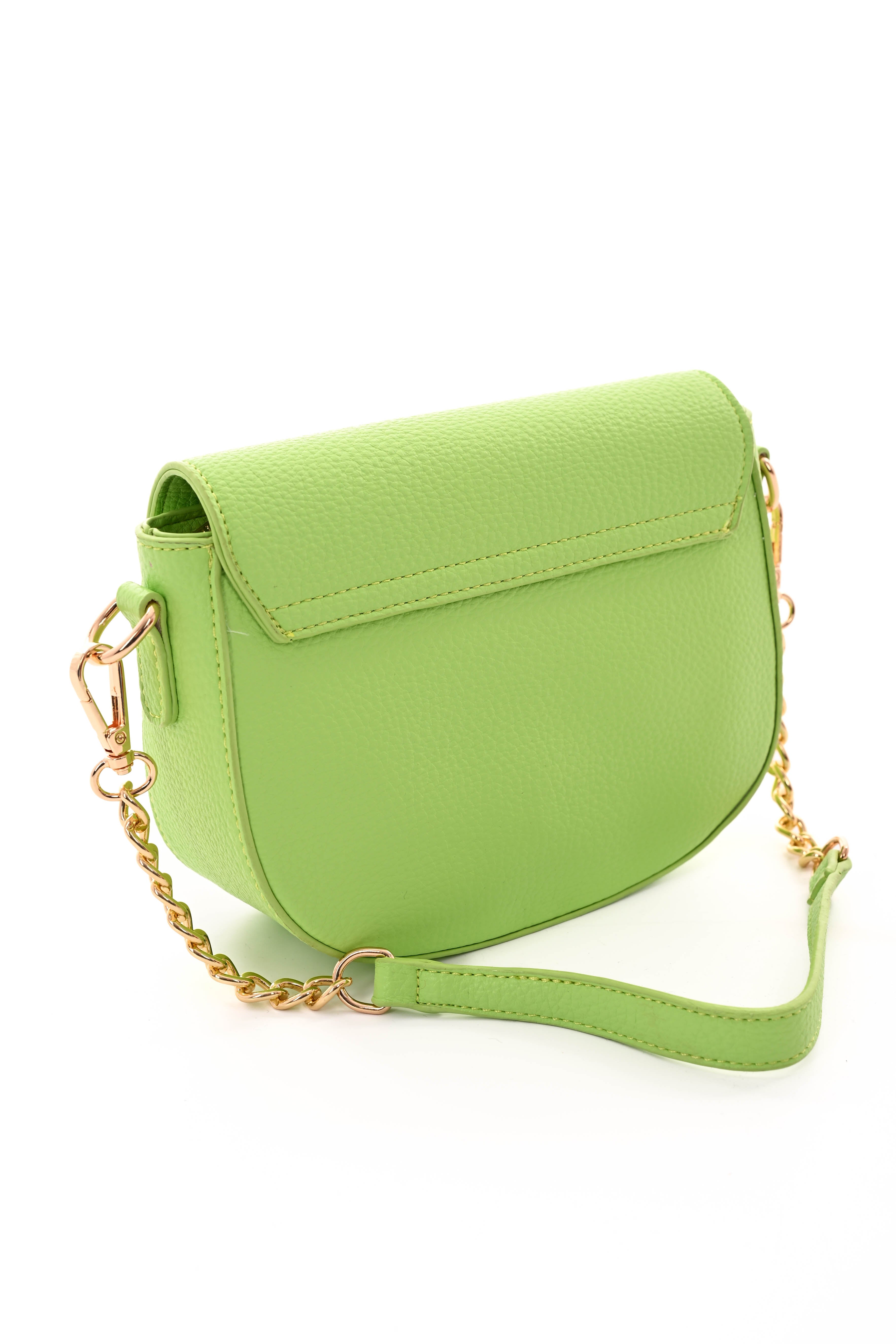 Crossbody tas met C-vormige gesp groen