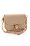 Crossbody tas met C-vormige gesp goud