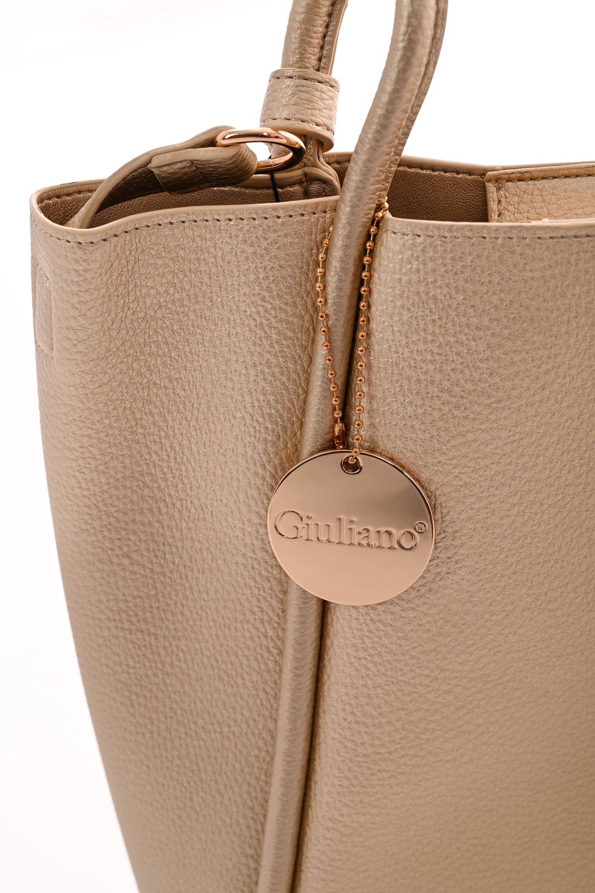 Driedelige shopper schoudertas goud