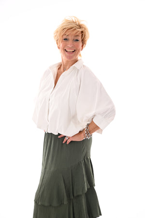 Cropped blouse wit
