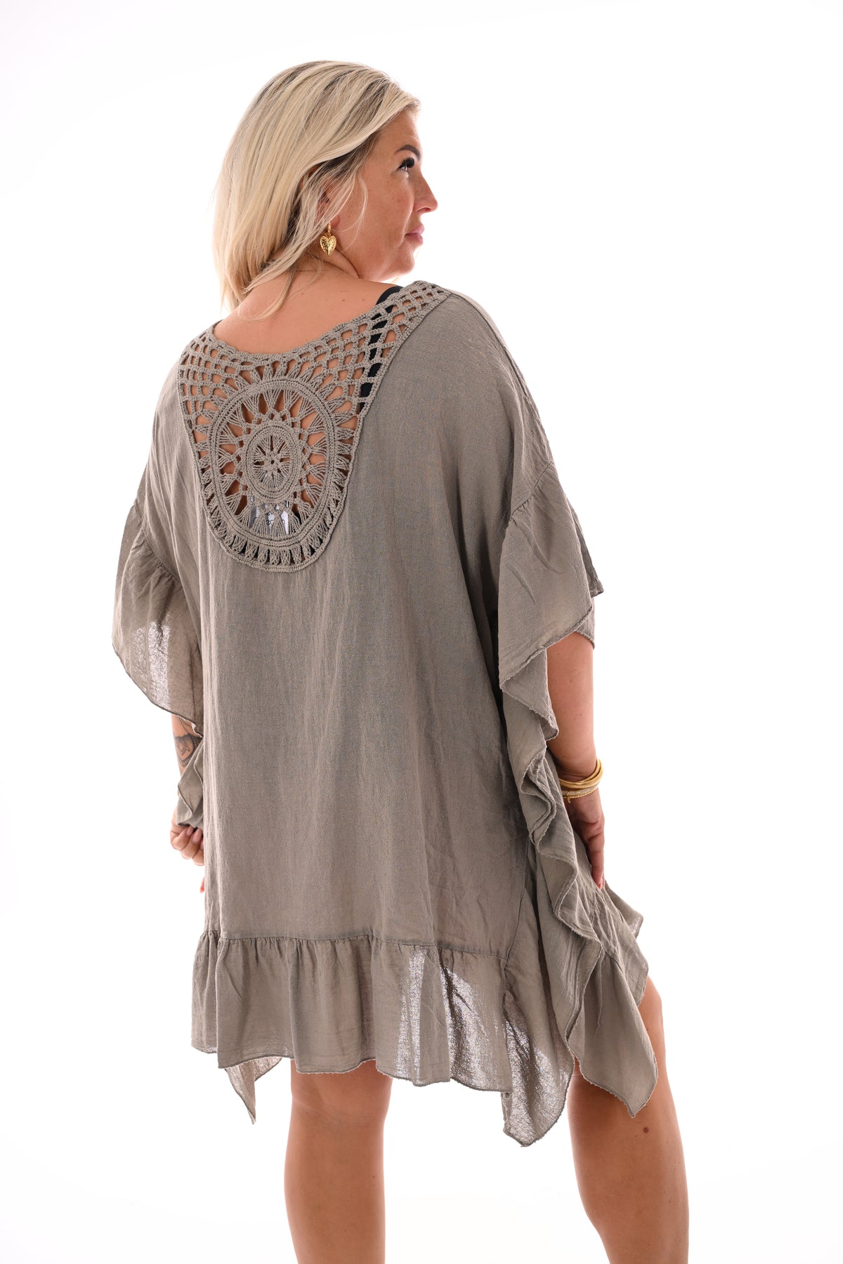 Tuniek gehaakte rug taupe