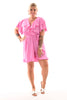 Playsuit met roezels roze