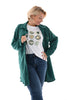 Lange corduroy blouse groen