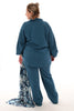 Set deluxe jogging met kraag blauw