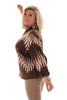 Top turtle neck zigzag bruin