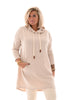 Sweaterdress capuchon beige