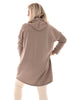 Sweaterdress capuchon taupe