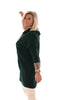 Sweaterdress capuchon flessengroen