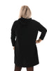 Sweaterdress capuchon zwart