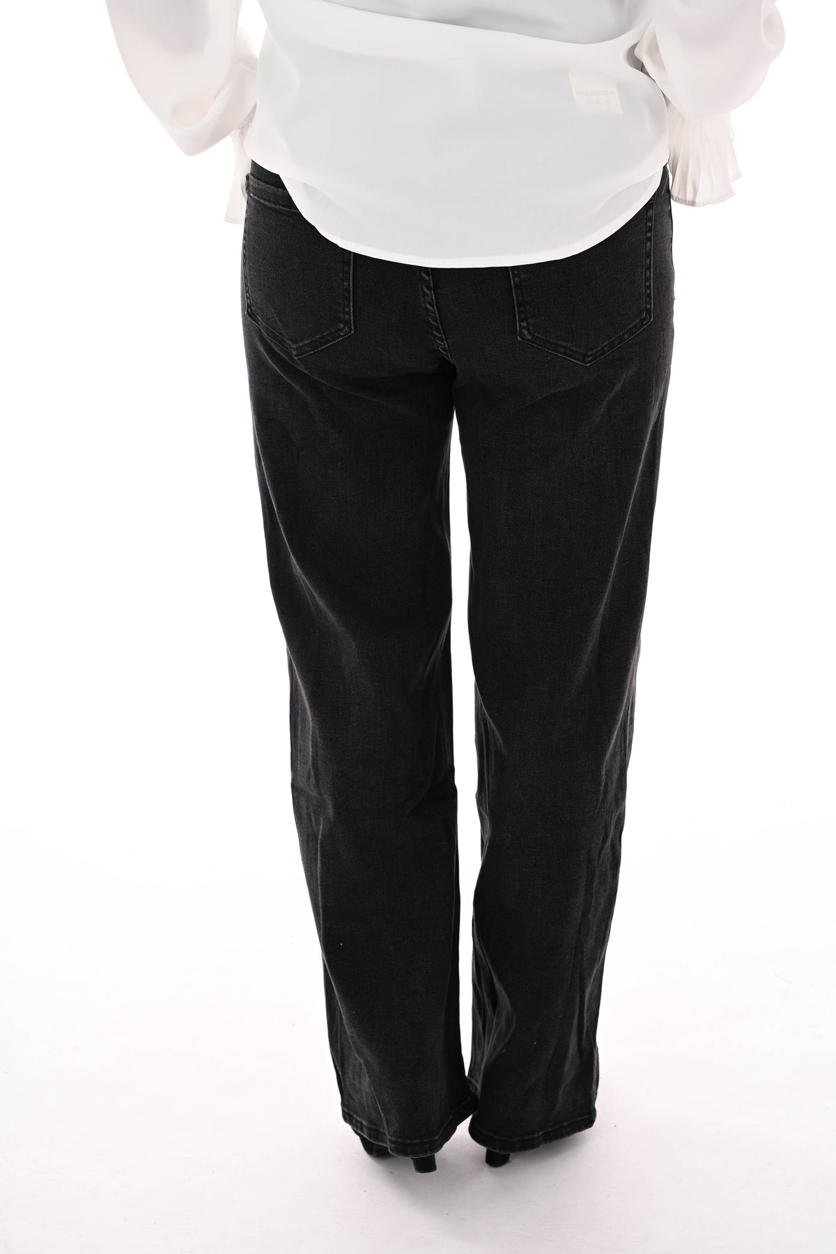 G-smack wide leg sierknopen gemeleerd zwart