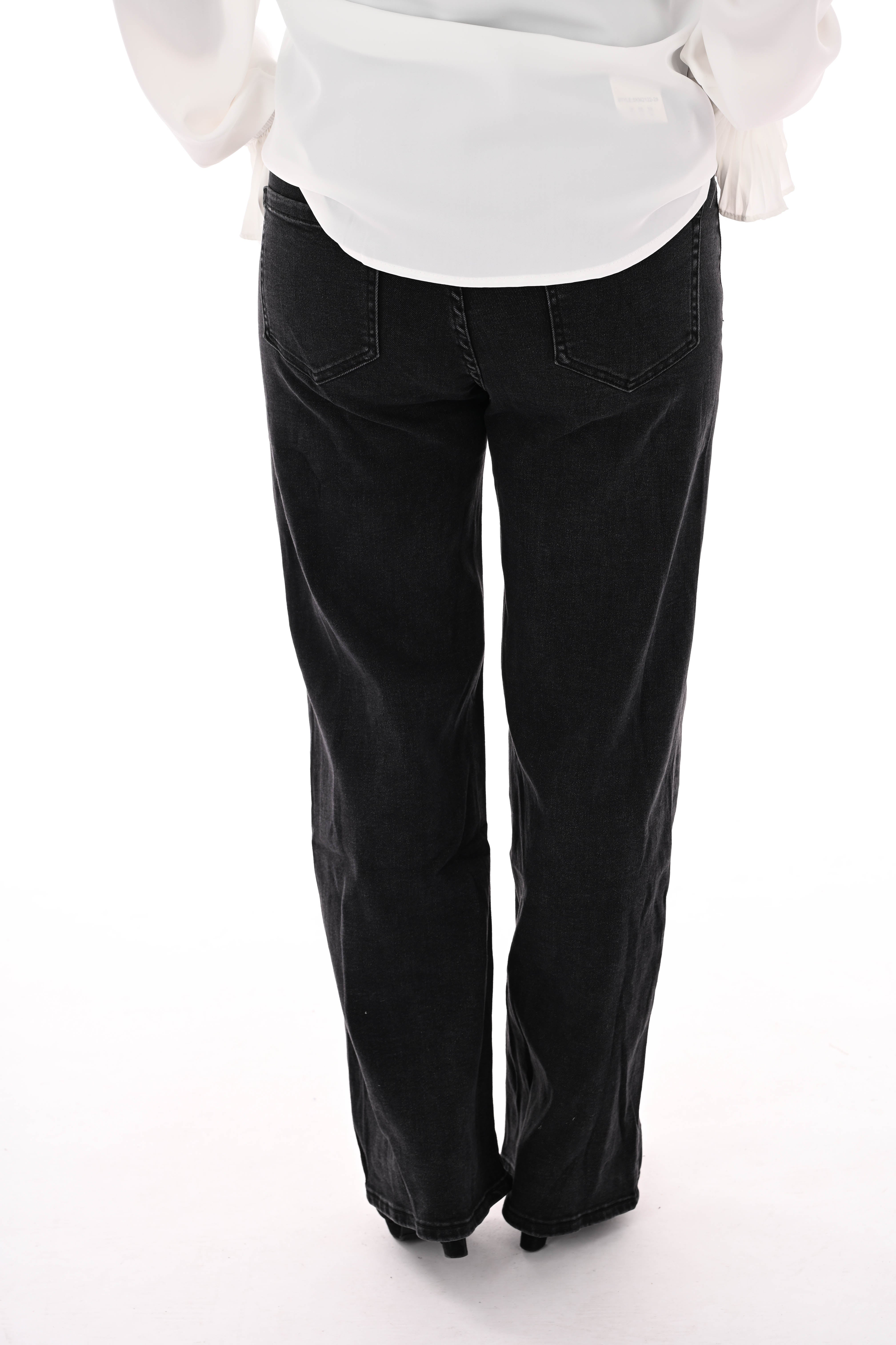 G-smack wide leg sierknopen gemeleerd zwart