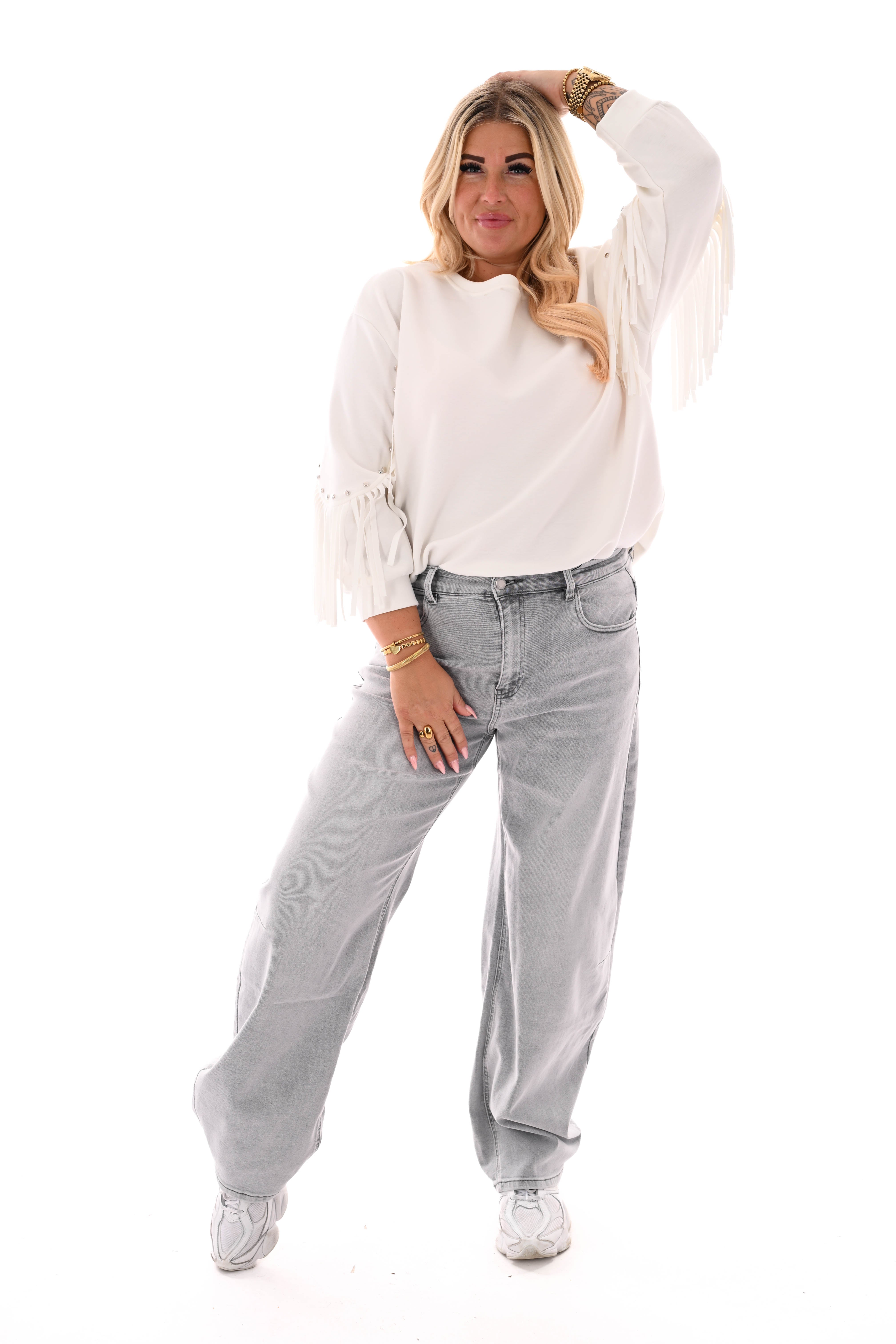 Laulia barrel jeans grijs