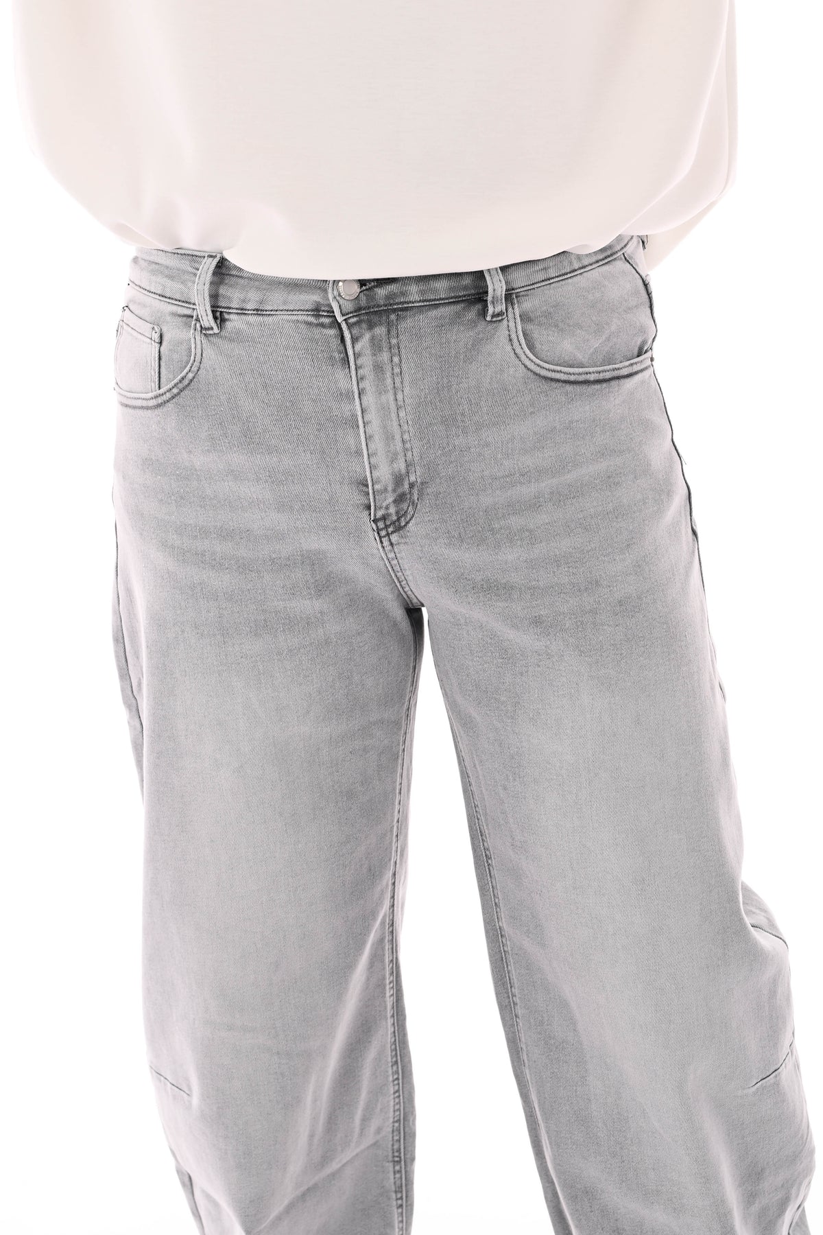 Laulia barrel jeans grijs