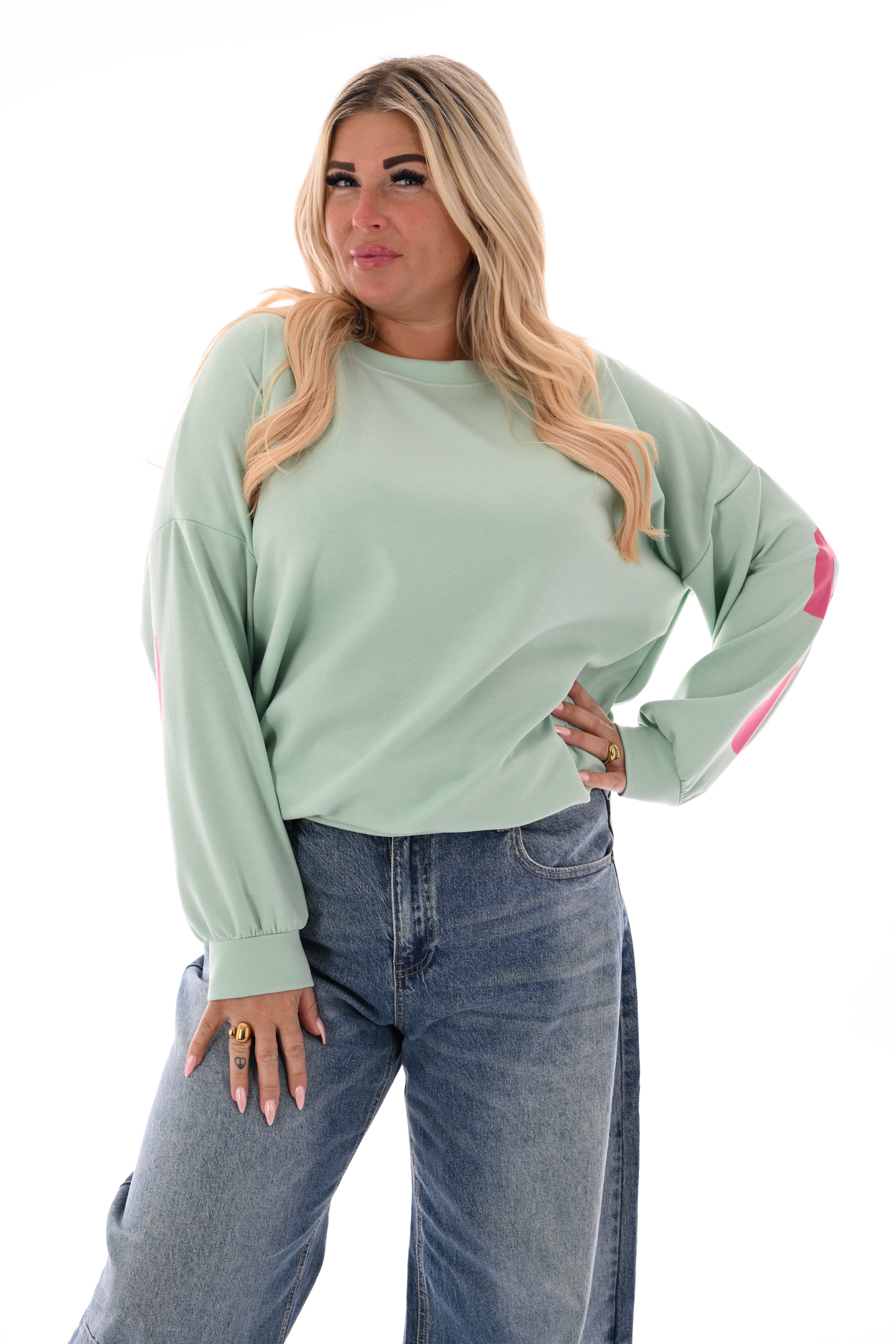 Sweater Paris Amour lindegroen