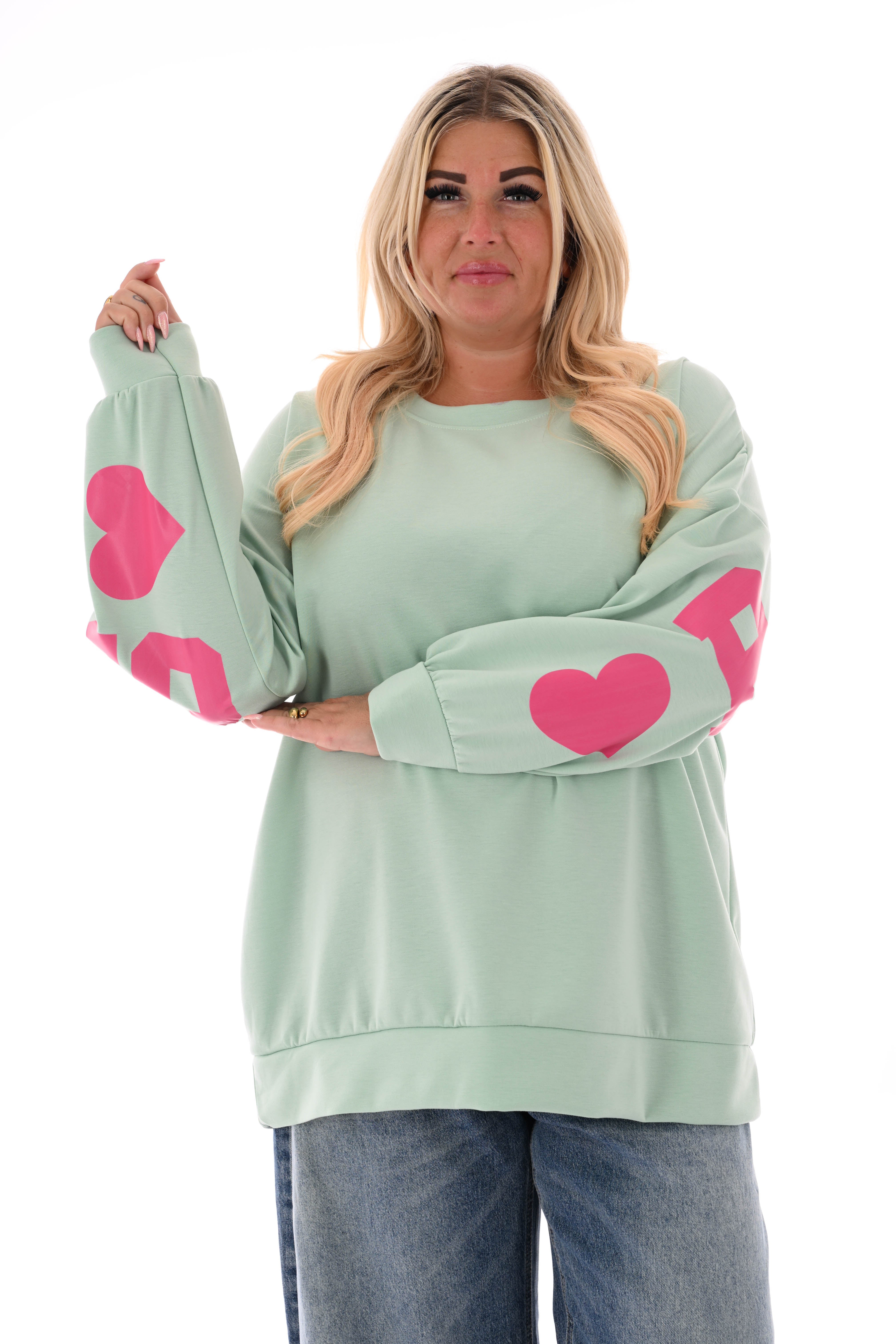 Sweater Paris Amour lindegroen