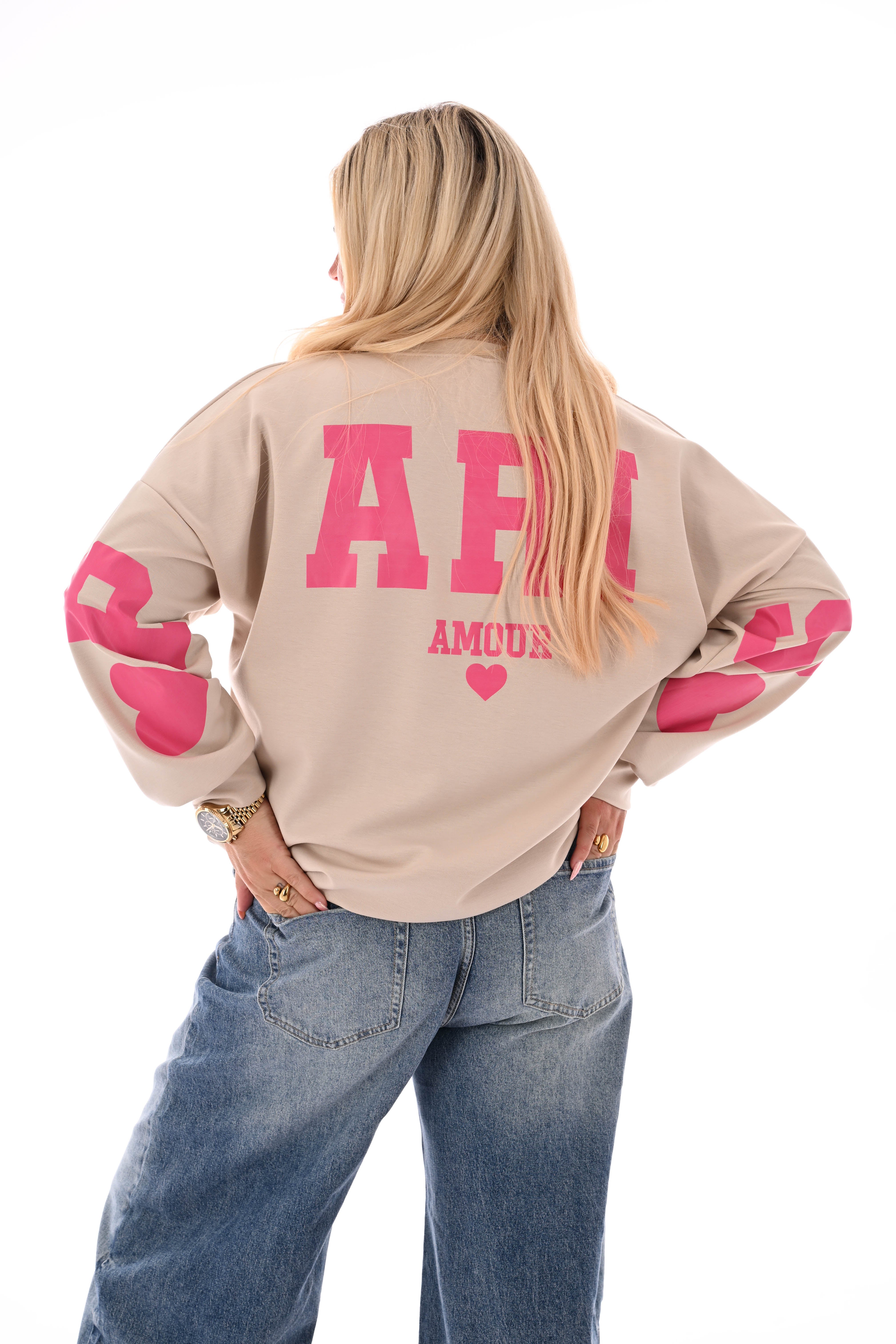Sweater Paris Amour beige