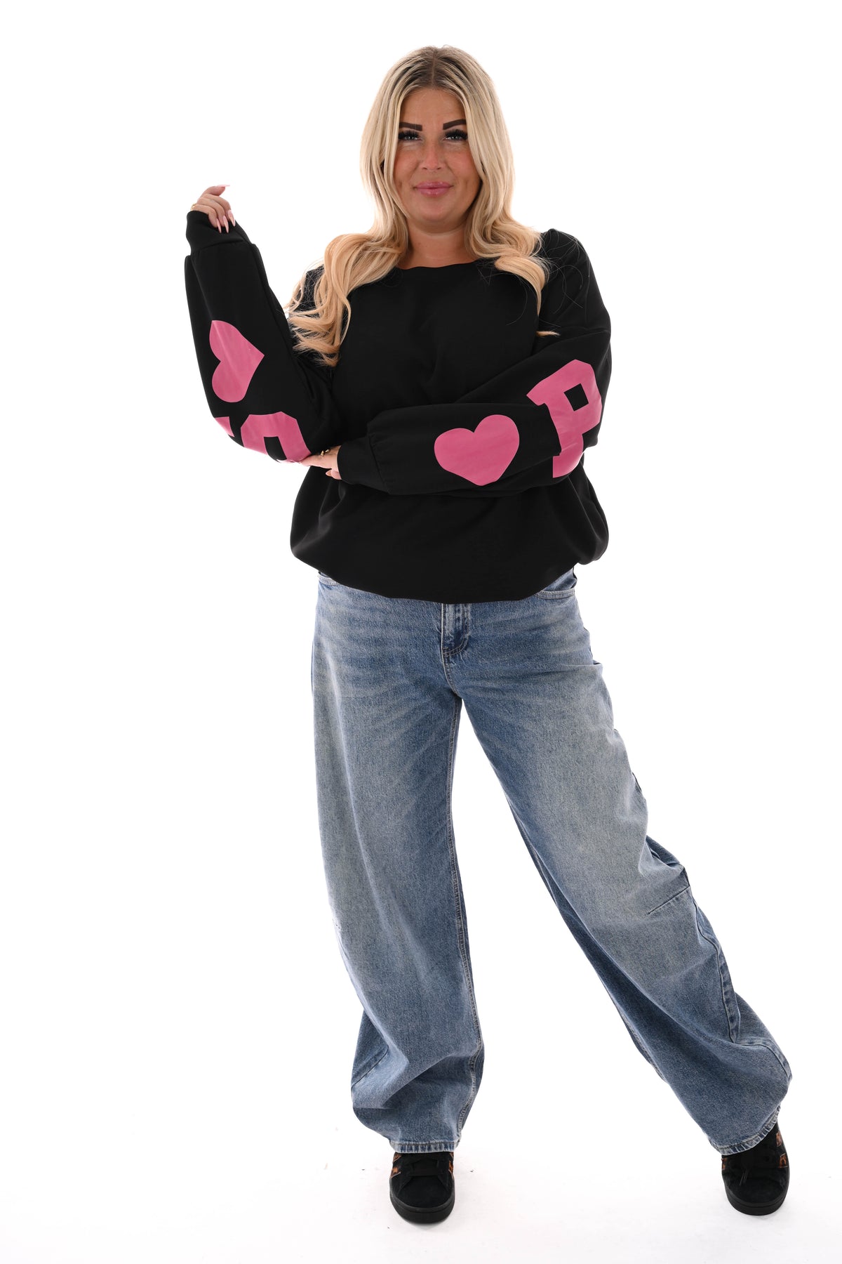 Sweater Paris Amour zwart