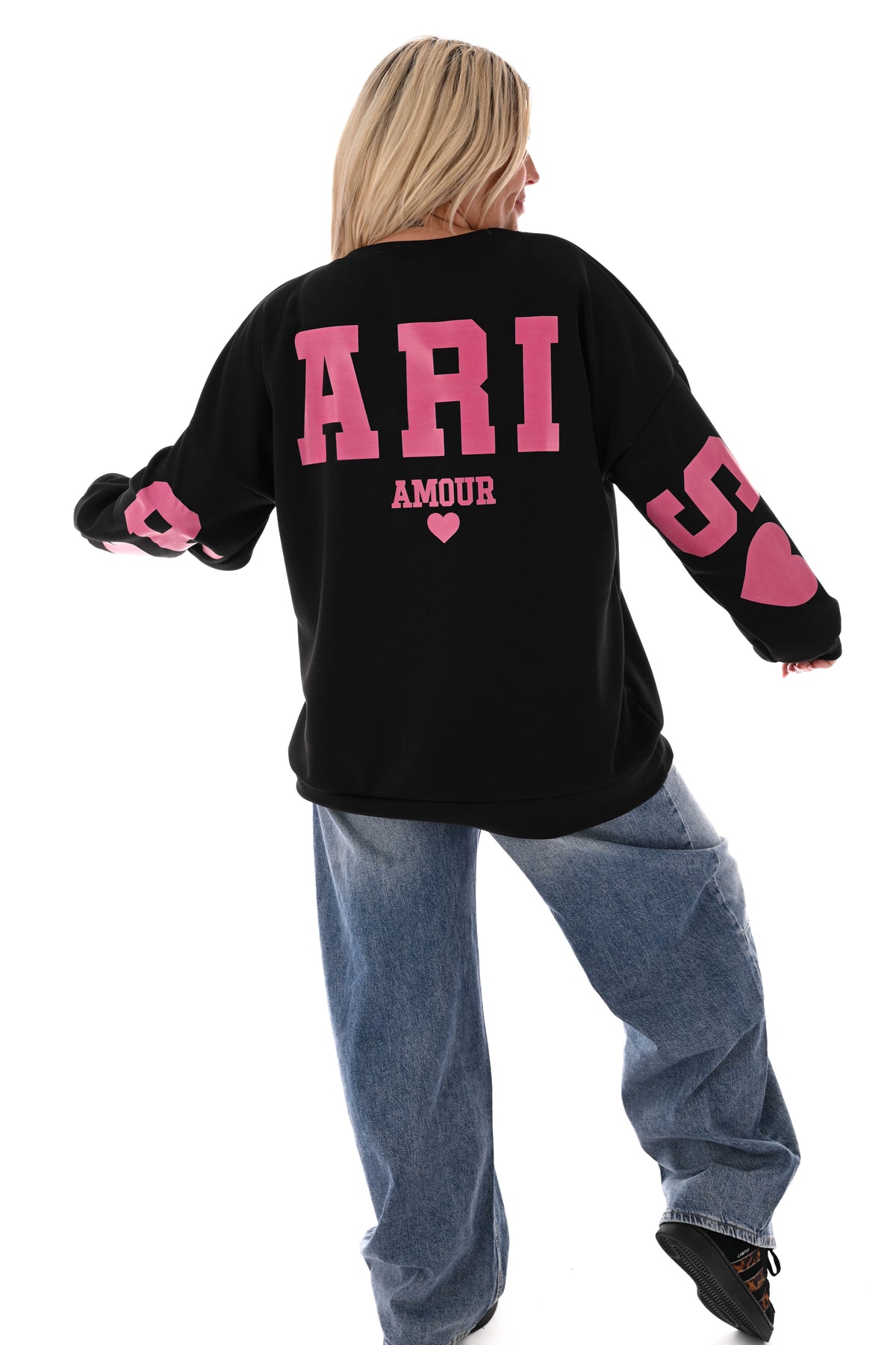 Sweater Paris Amour zwart