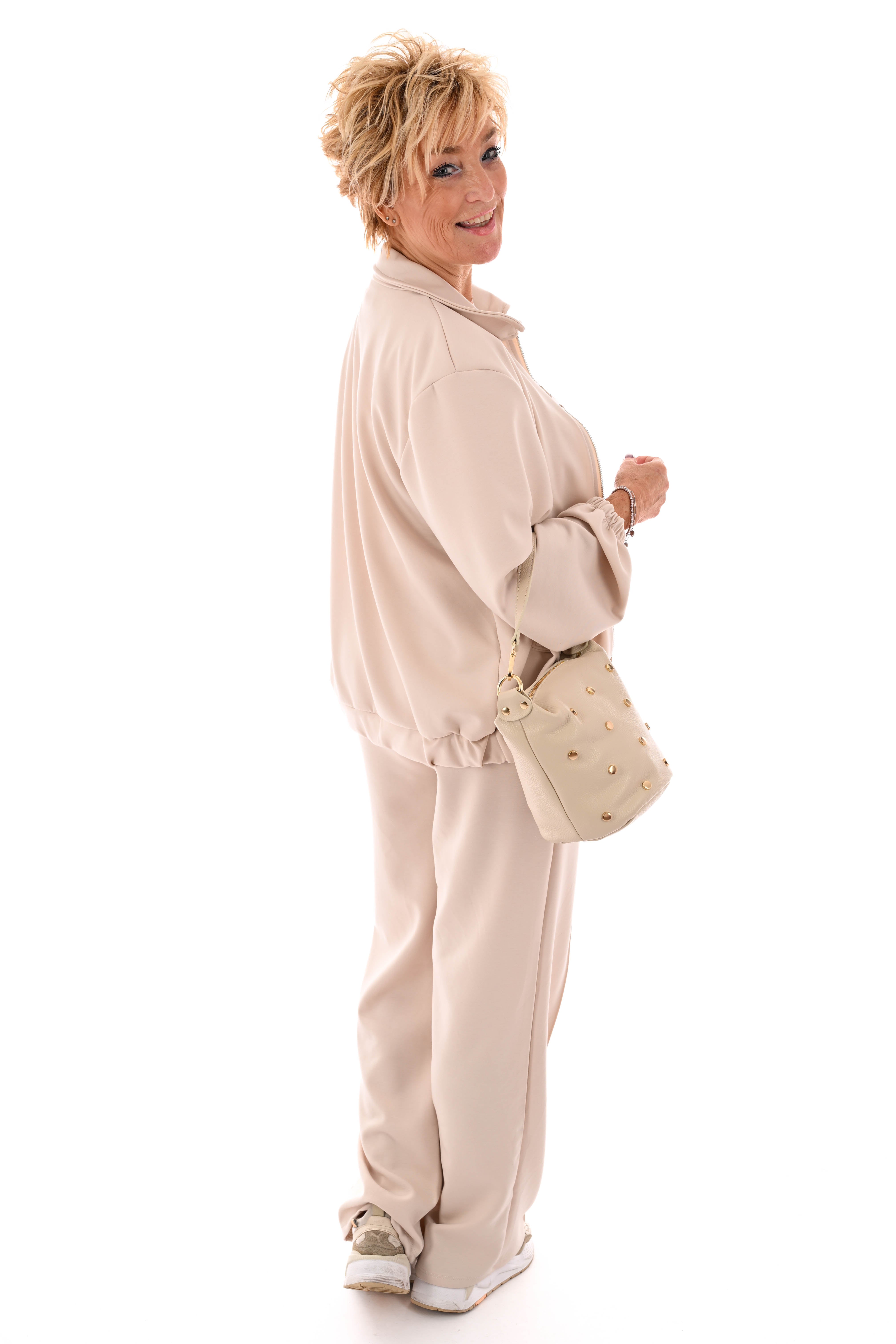 Tweedelig bomberpak beige