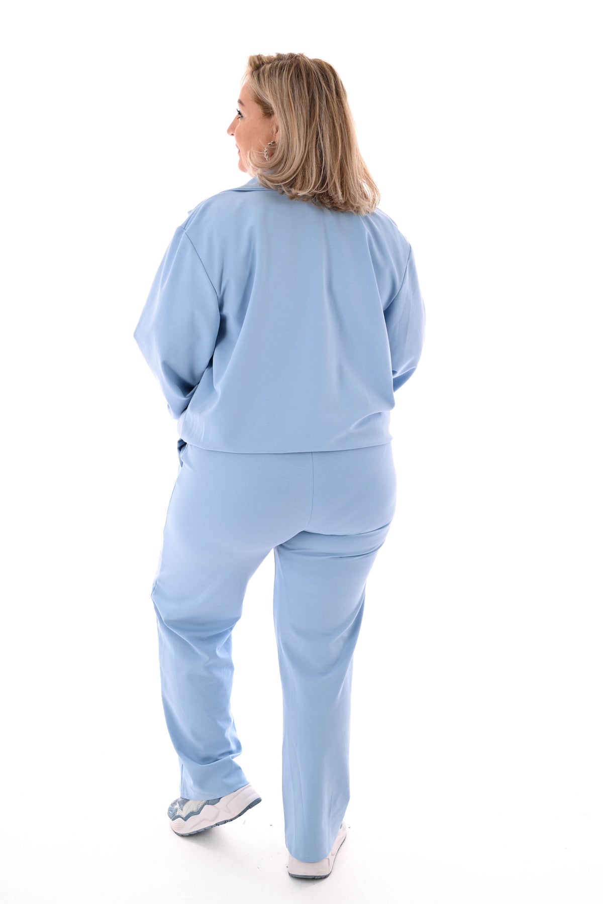 Tweedelig bomberpak lichtblauw