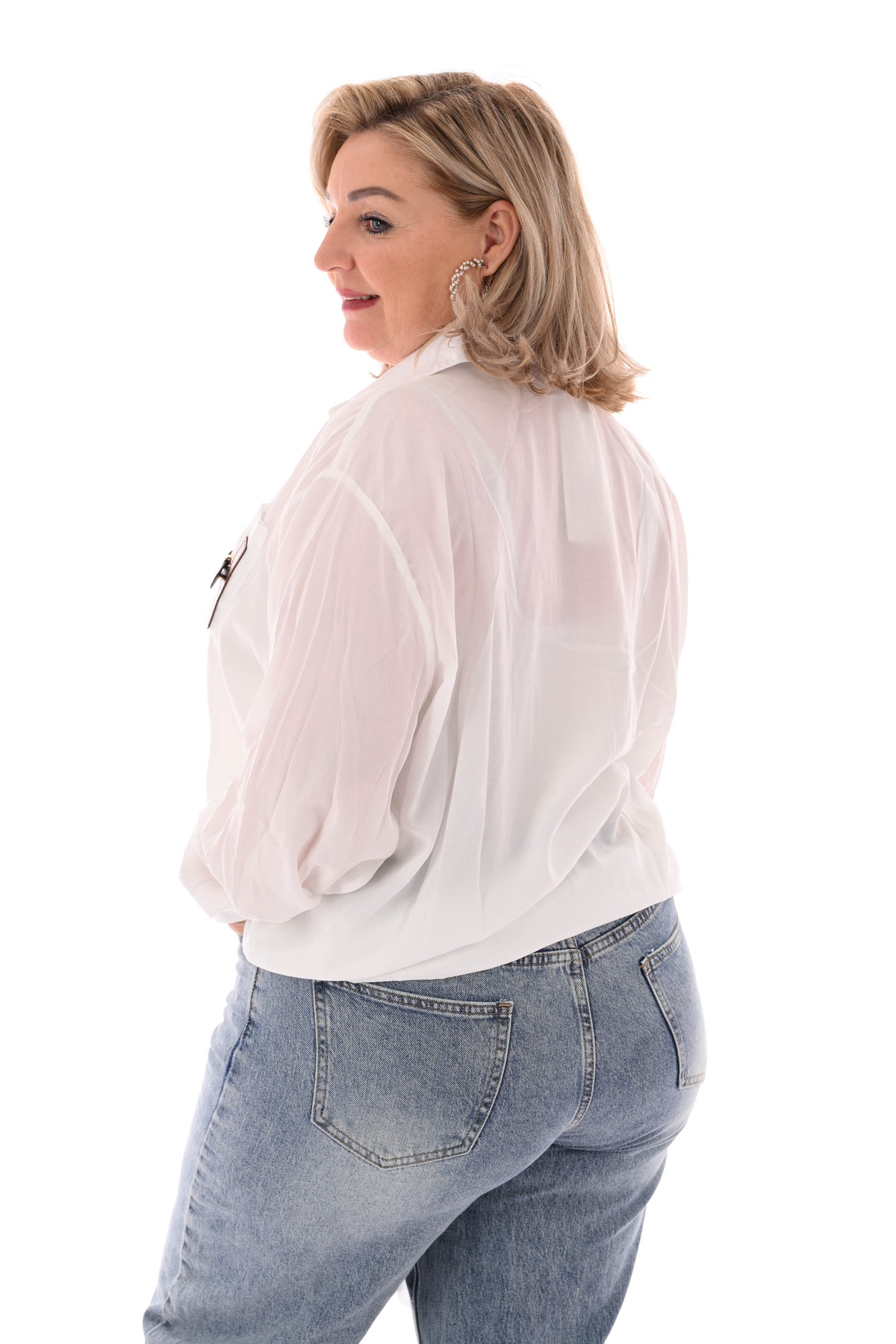 Doorknoop blouse H roomwit
