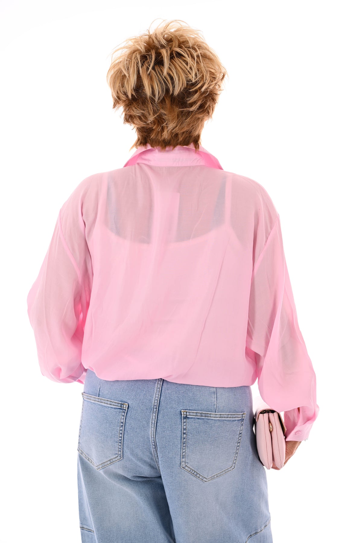 Doorknoop blouse H lichtroze