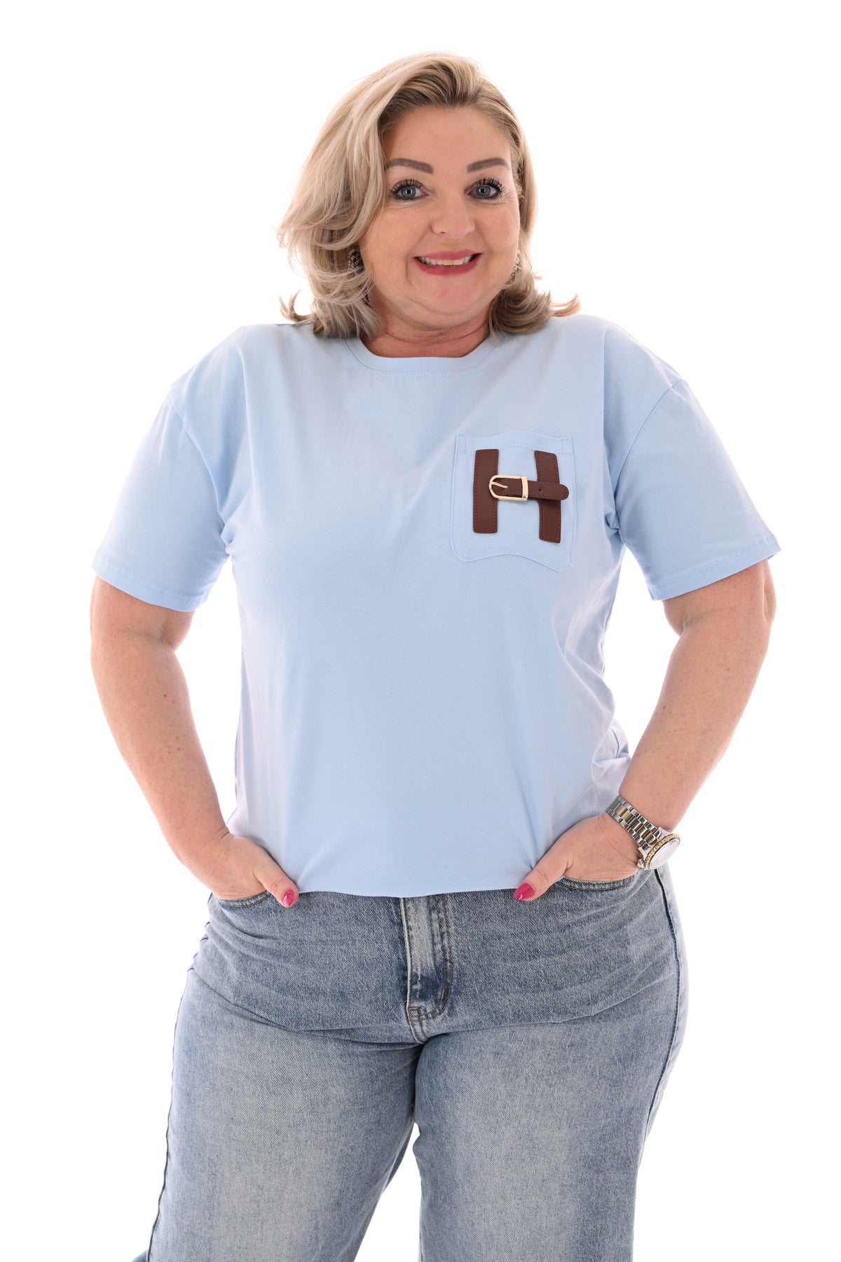 T-shirt H lichtblauw