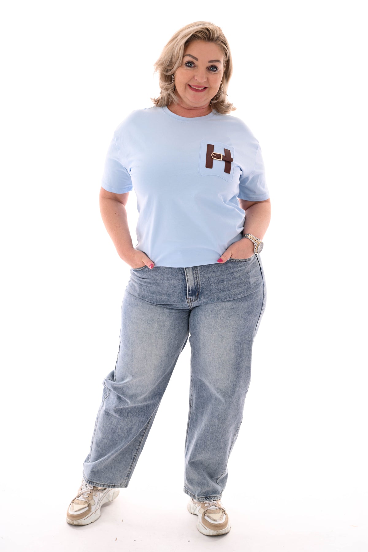 T-shirt H lichtblauw