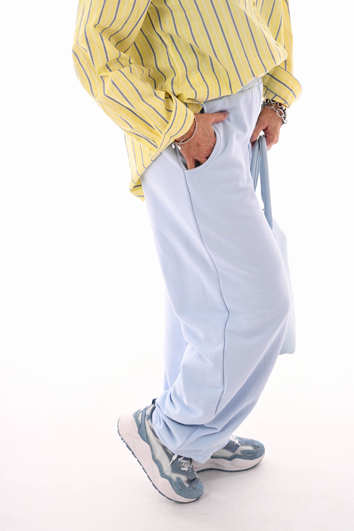 Joggingbroek barrel lichtblauw