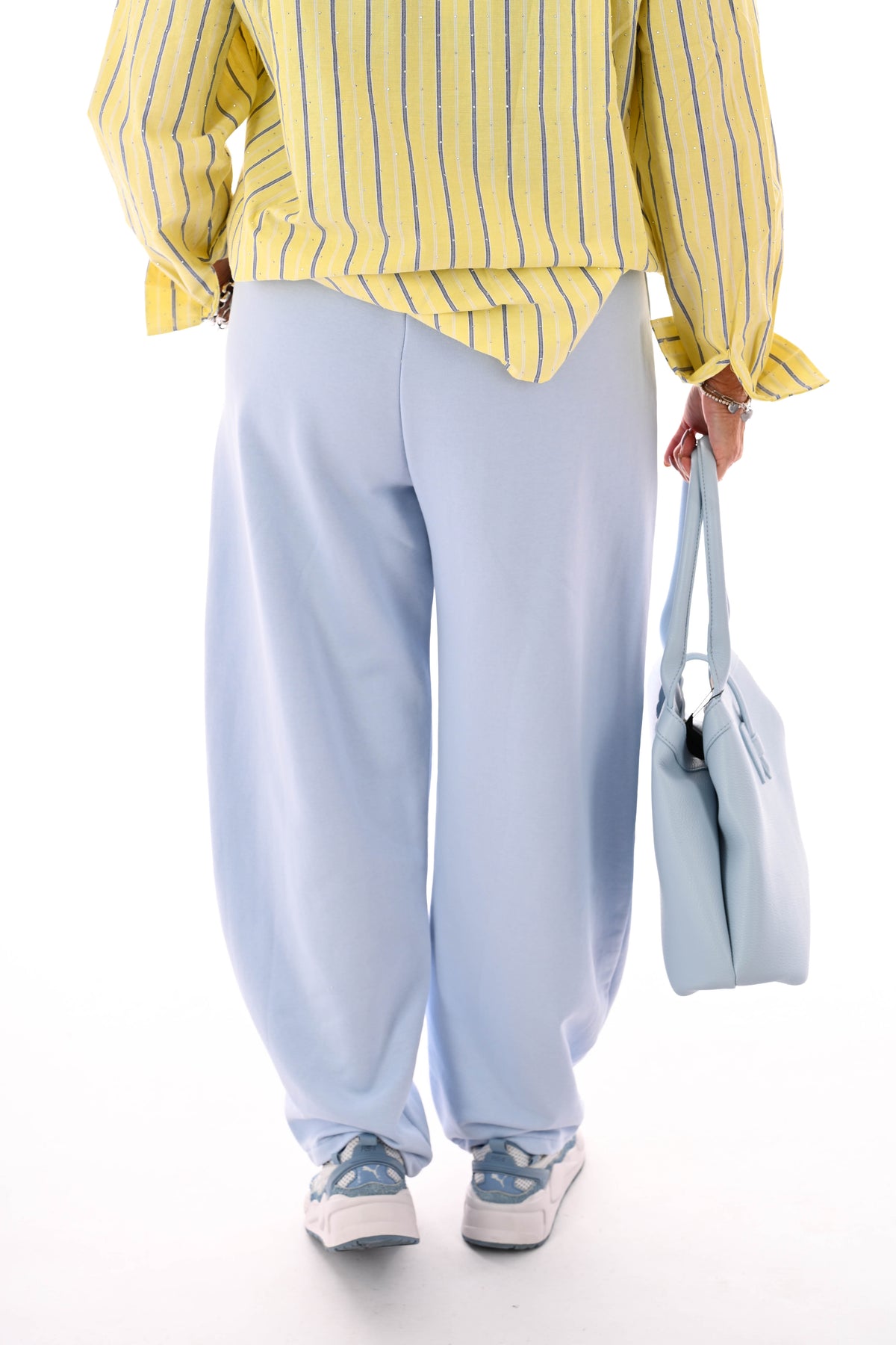 Joggingbroek barrel lichtblauw