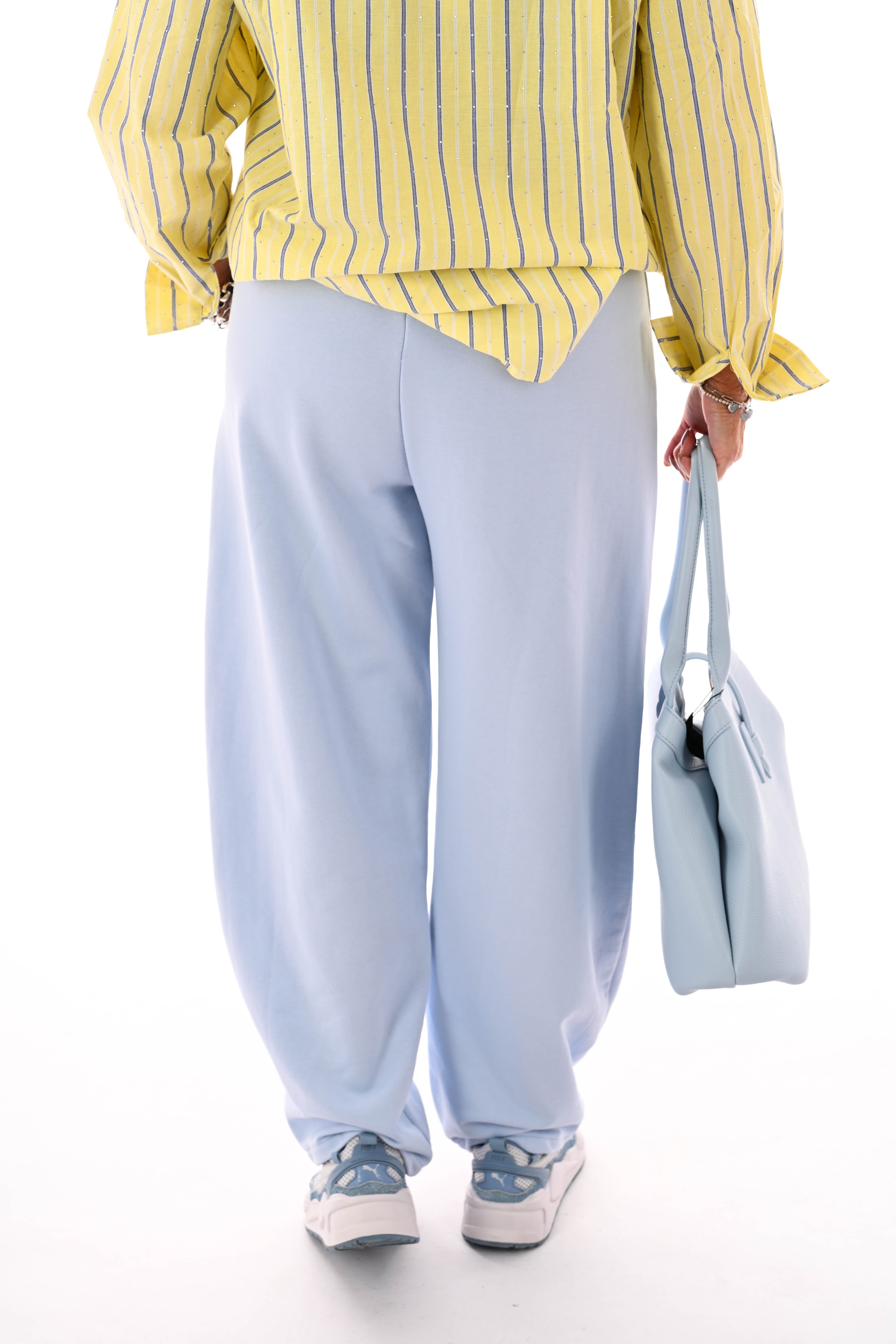 Joggingbroek barrel lichtblauw
