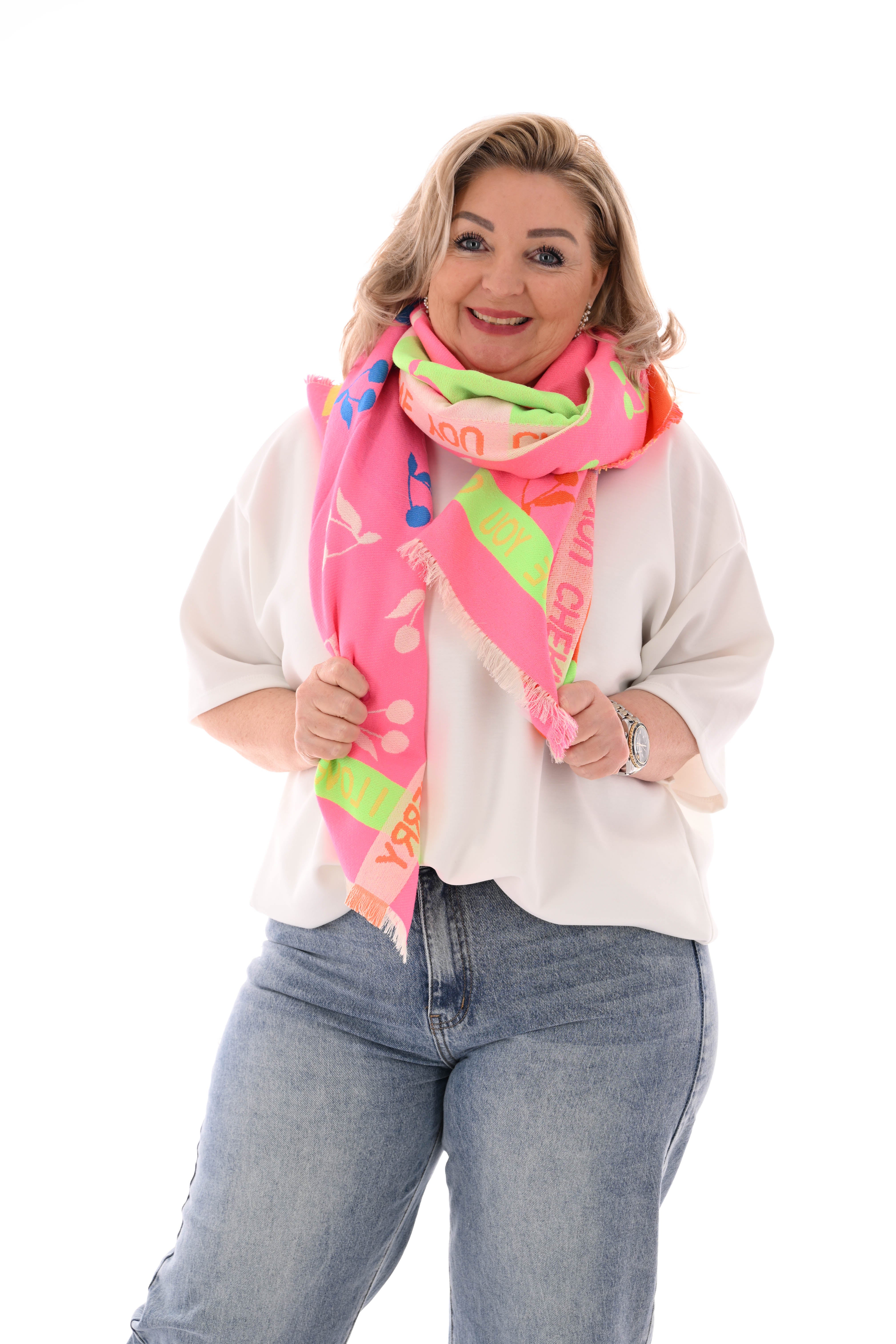 Sjaal cherry fuchsia