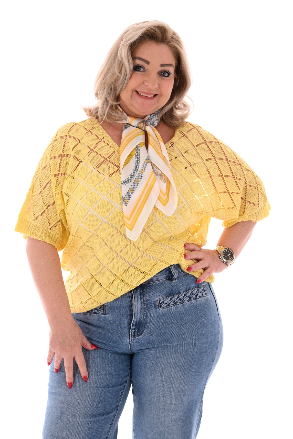 Kort sjaaltje kettingen yellow