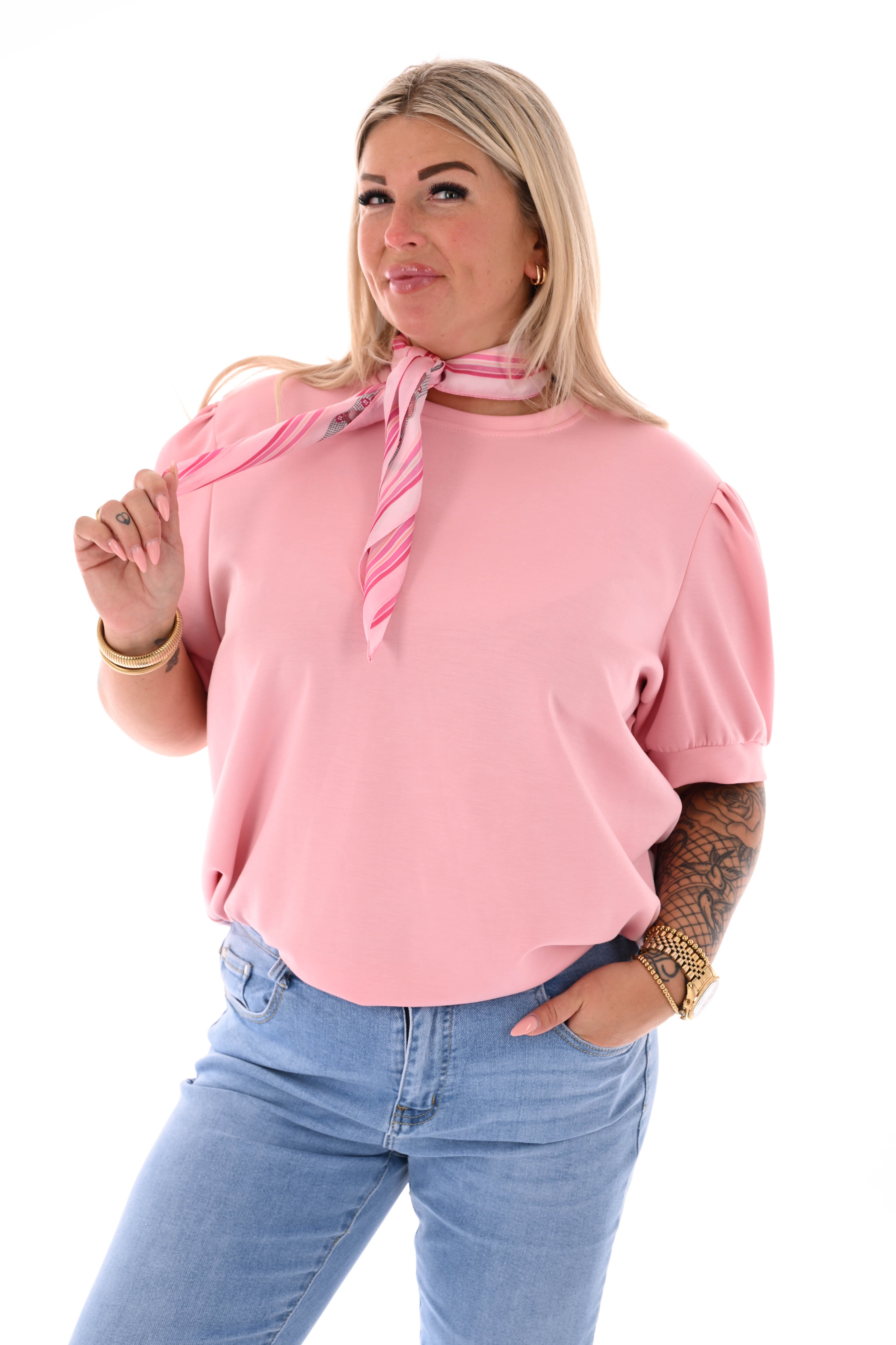 Kort sjaaltje kettingen roze